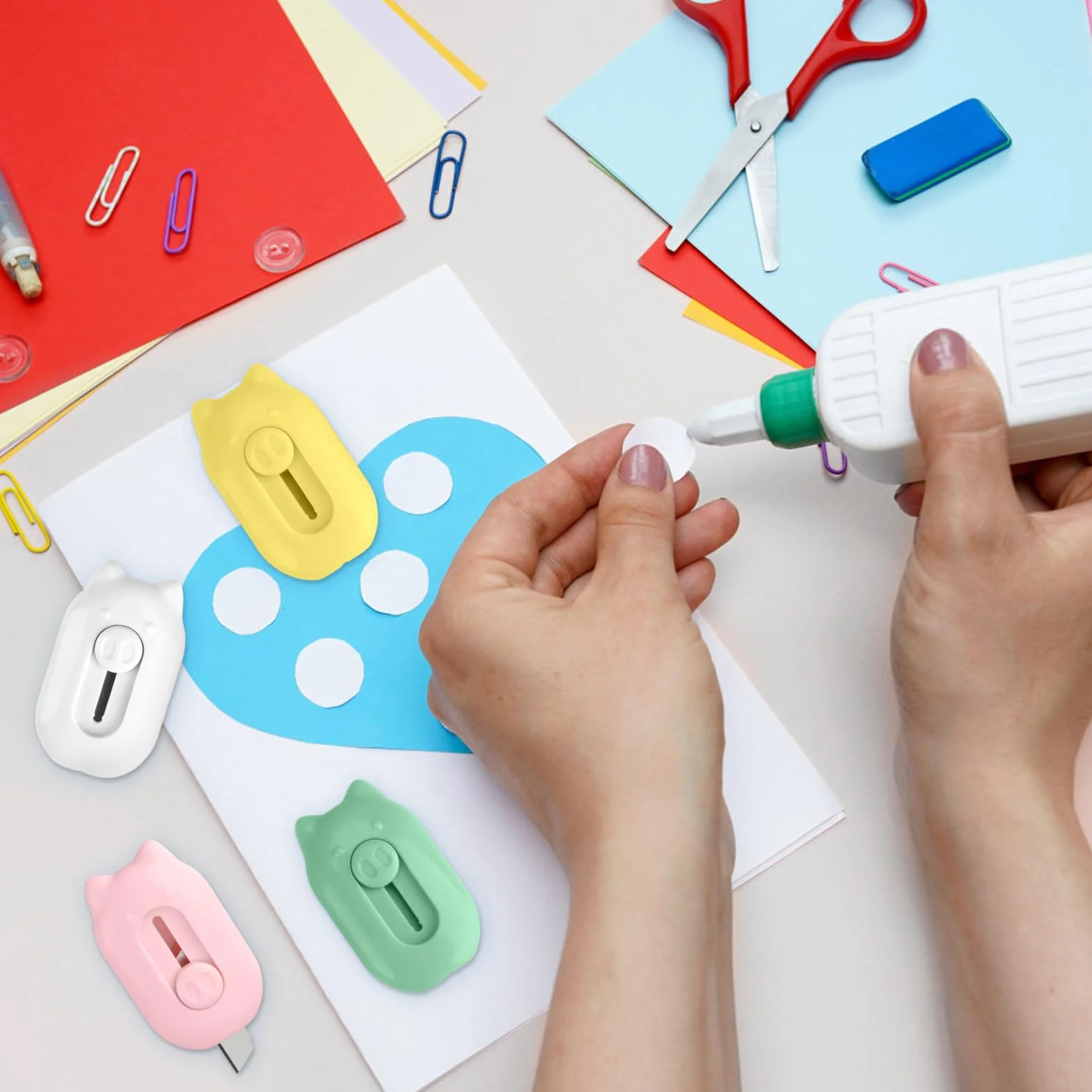 Mini nóż do cięcia kartonu, 4 szt., mały nóż artystyczny, przenośny, otwieracz do listów, nóż do majsterkowania, do kopert, cięcia papieru, pudełka, nóż uniwersalny
