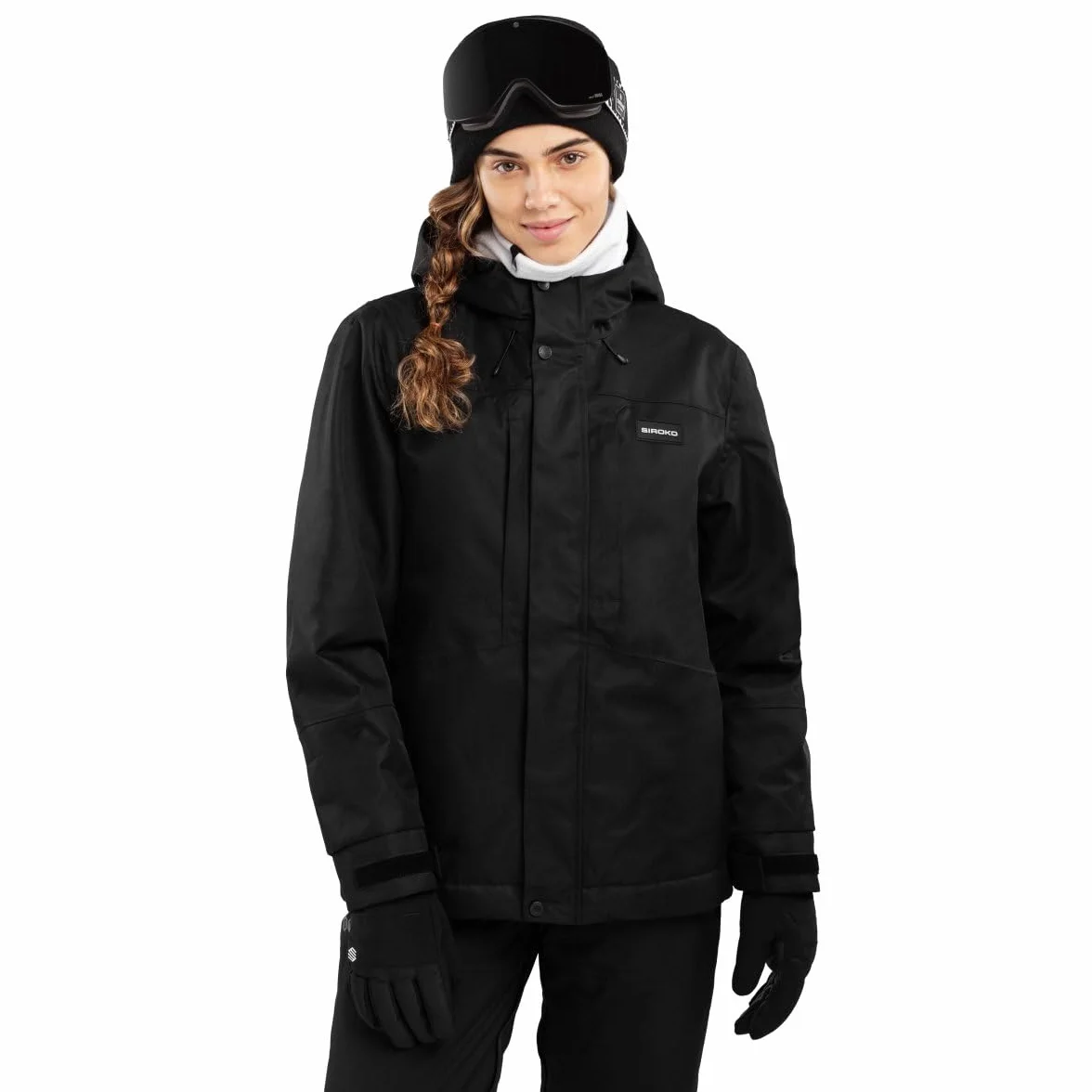 SIROKO - Ocieplana Kurtka Snowboardowa dla Kobiet Siroko W4-W Vostock - XXS - Czarny