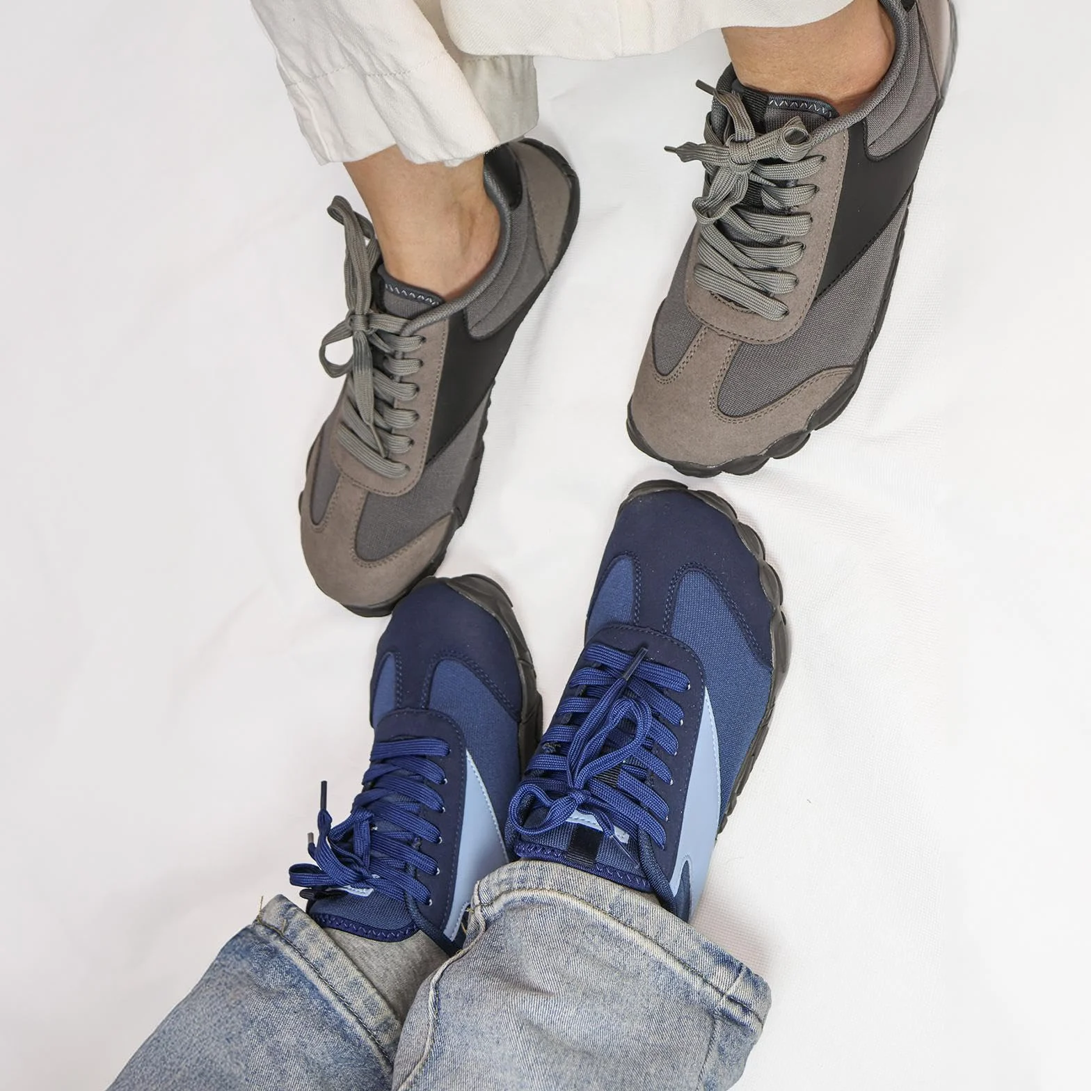 SAGUARO Uniseks Sneakersy dla boso, Szary, Minimalistyczne, Oddychające, Lekkie