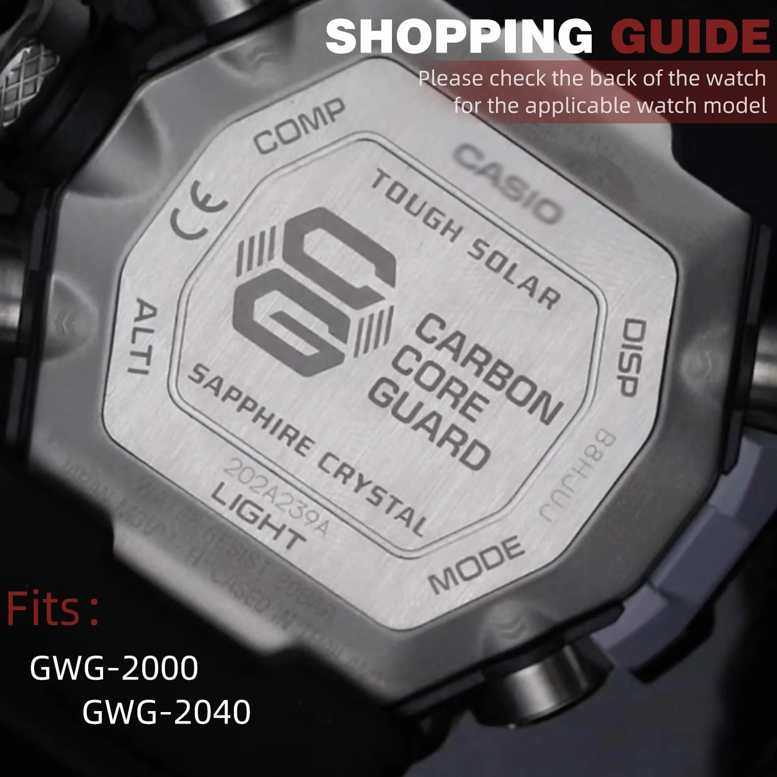 Pasek do zegarka z żywicy do zegarka Casio G-Shock GWG-2000 GWG-2040 Master of G Mudmaster Twin Sensor, czarny pasek do zegarka