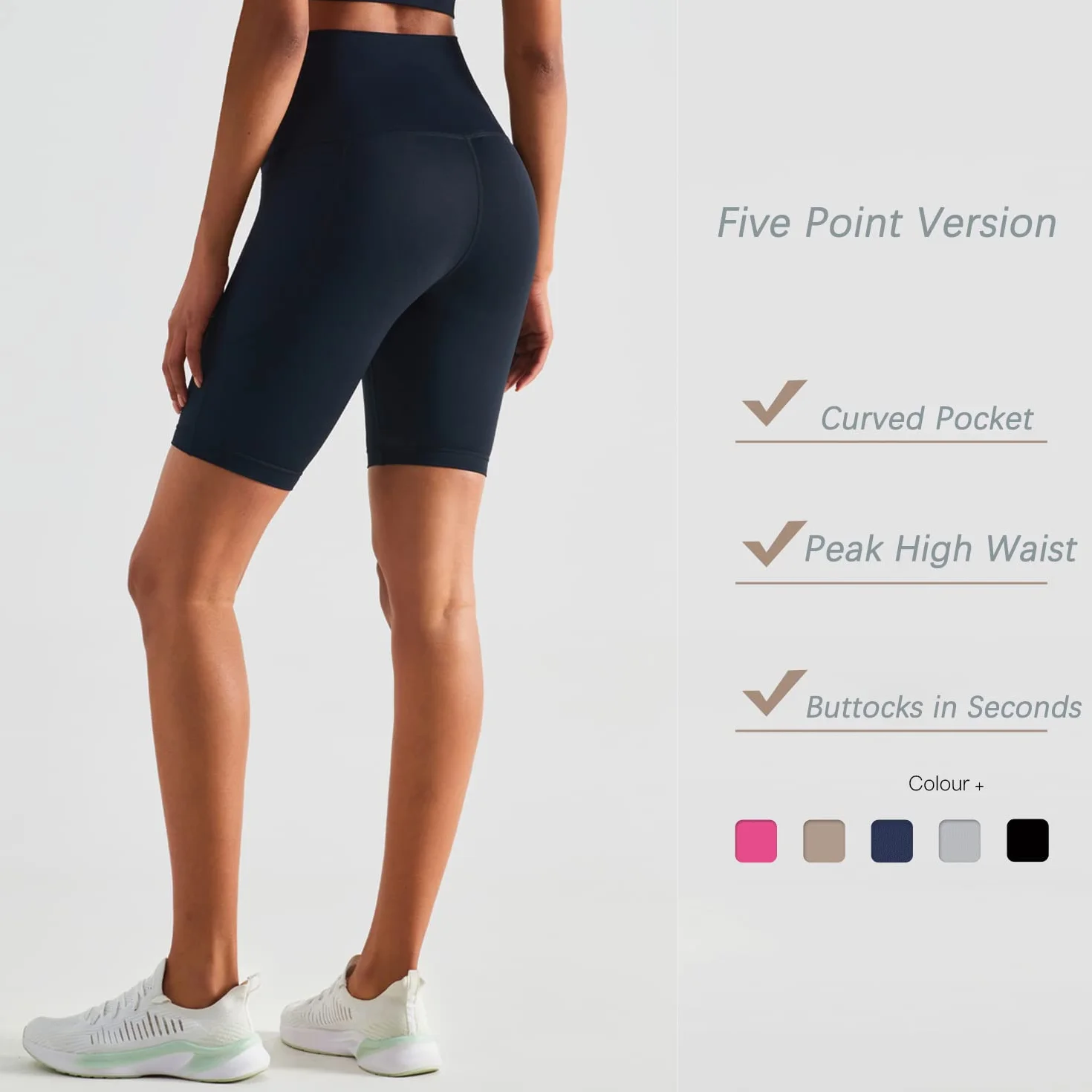 szorty damskie krótkie, legginsy sportowe damskie, krótkie spodenki, sportowe, damskie, bezszwowe, joga, fitness, wysoka talia, szorty do jogi, krótkie z kieszenią na telefon komórkowy