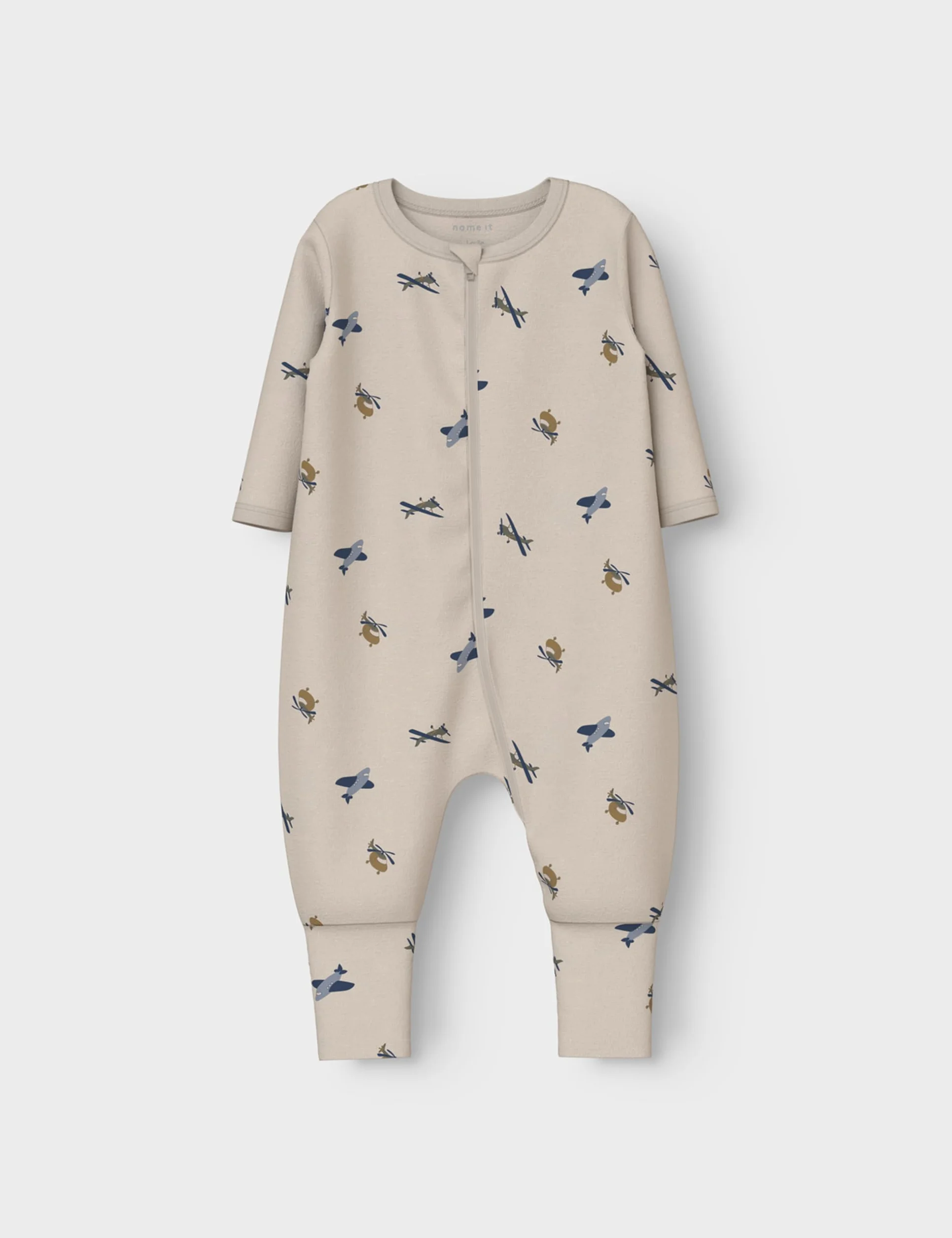 NAME IT Nbmnightsuit męski kombinezon 2P Zip Ff Airplane Noos, peyote, 104