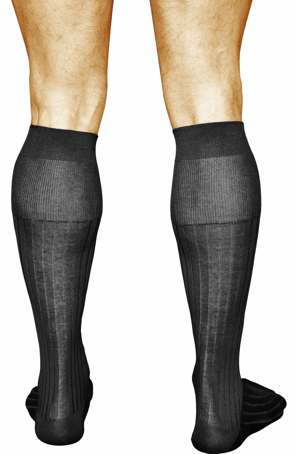 VITSOCKS Podkolanówki Męskie 100% BAWEŁNA Wysokie Skarpetki do Kolan (2 PARY) Eleganckie Prążkowane