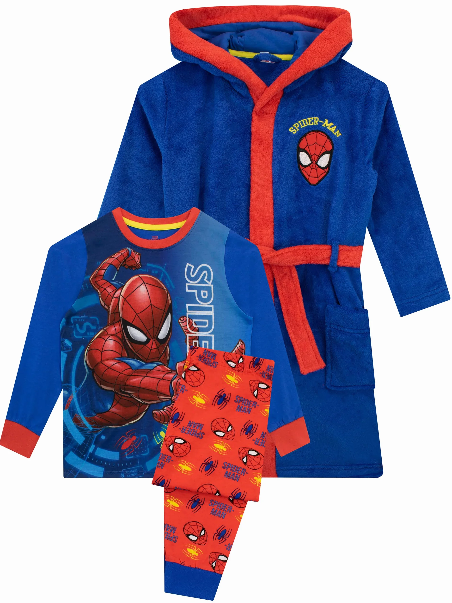 Marvel Chłopcy Szlafrok Piżama Spiderman