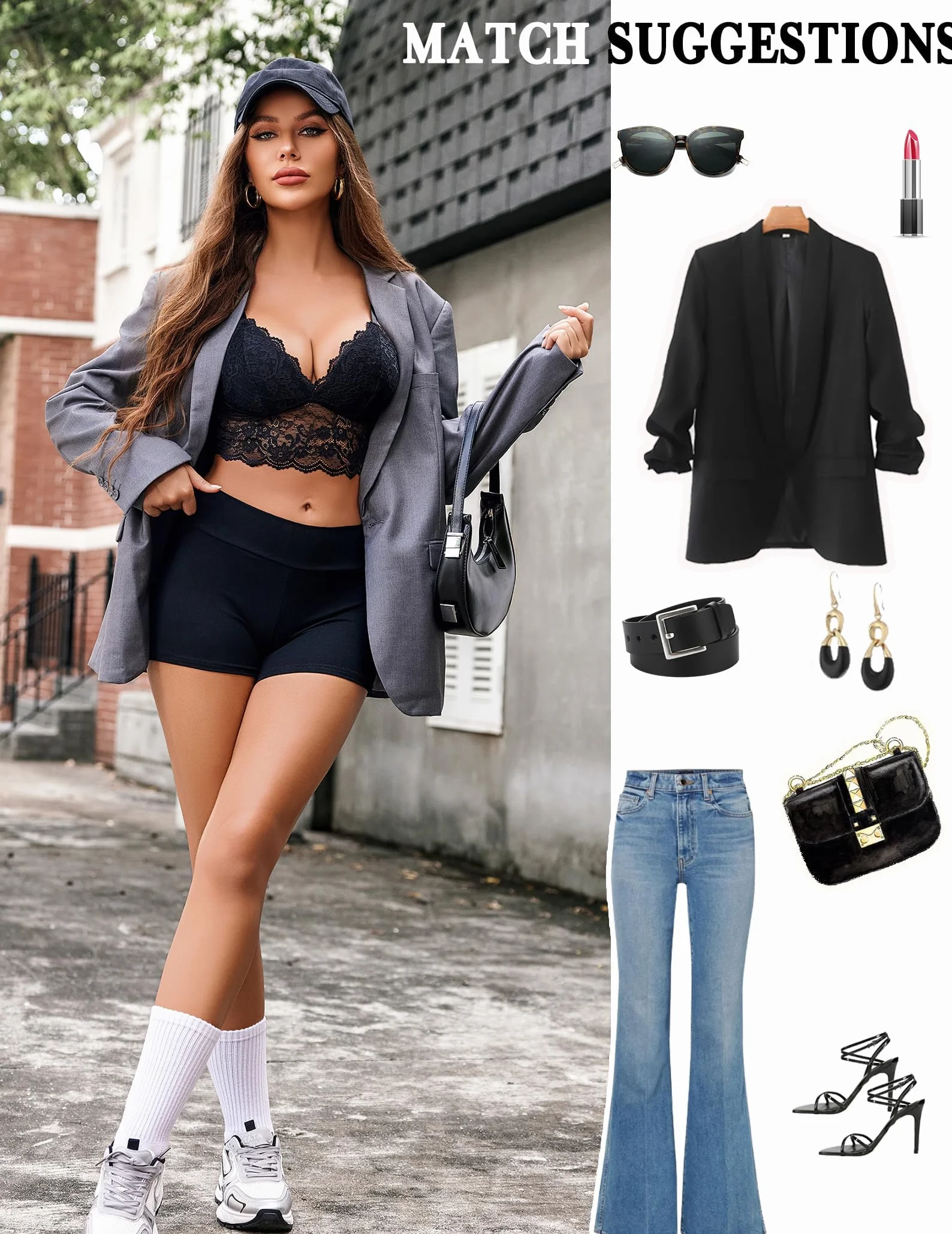 Avidlove Damski tank top koronkowy seksowny krótki top bralette dekolt w serek wycięty tył ramiączka krótki top z koronki