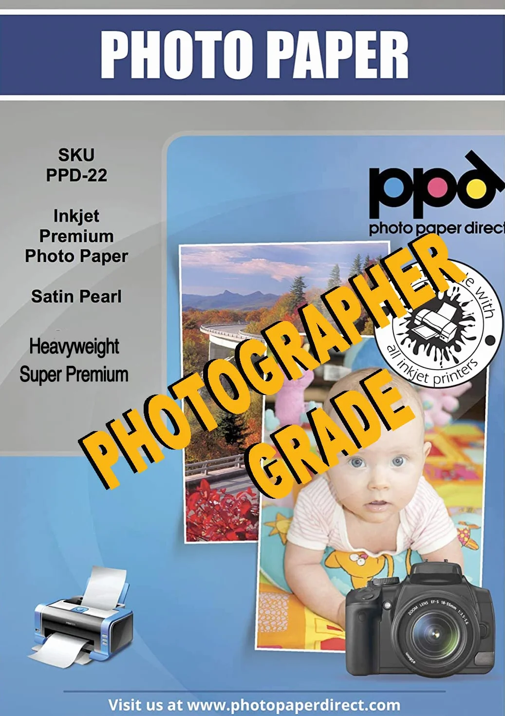 PPD A3 20 Arkuszy 280g Premium Satynowy Perłowy Papier Fotograficzny do Drukarek Atramentowych - PPD-22-20