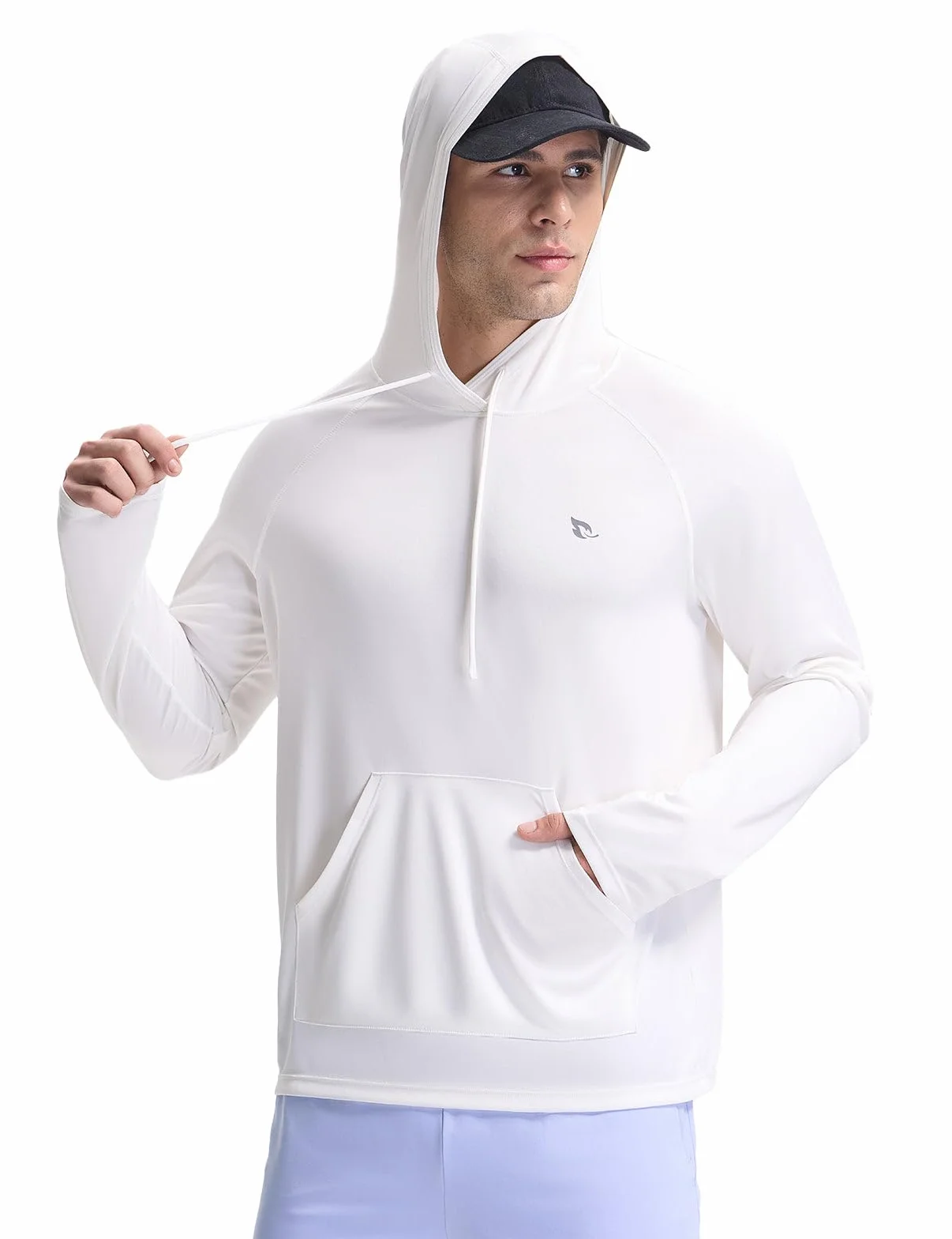 BALEAF Rashguard męska koszulka z długim rękawem, szybkoschnąca, UPF 50+, bluza z kapturem, z długim rękawem