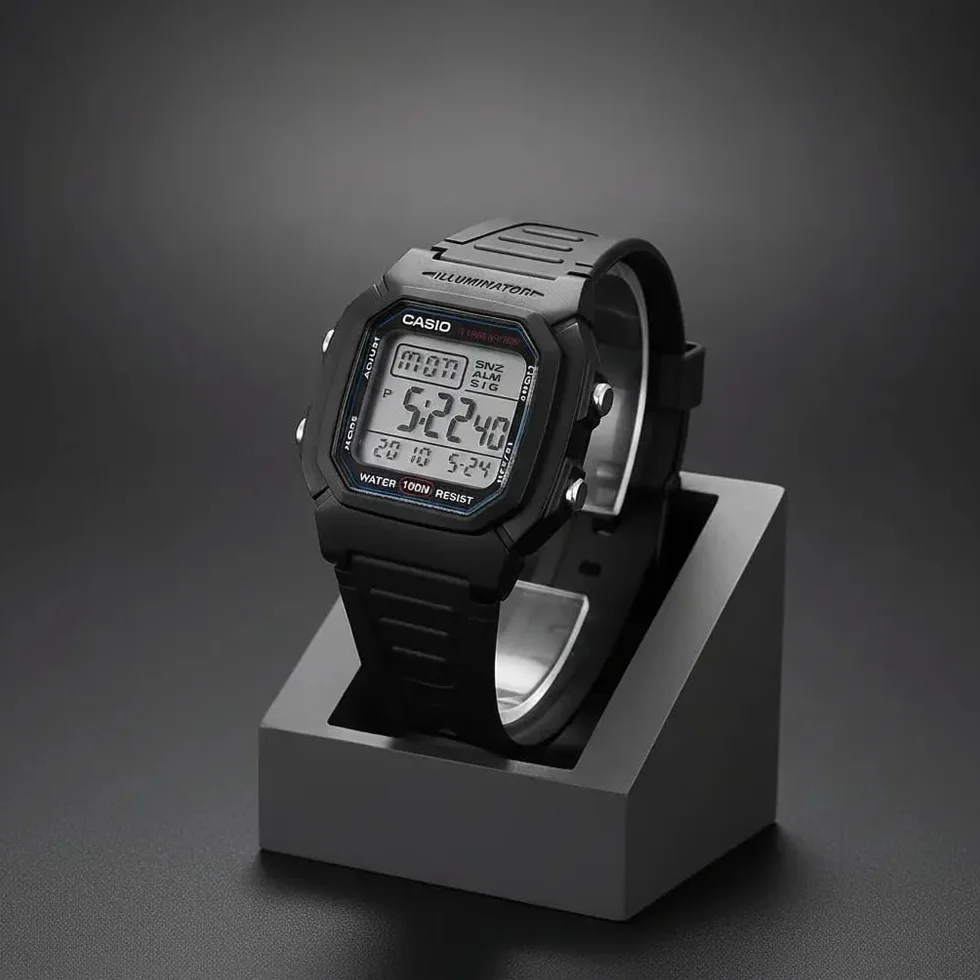 Casio Unisex zegarek na rękę Vintage Digital kwarcowy żywica W-800H-1A, czarny/czarny, Einheitsgröße, taśma