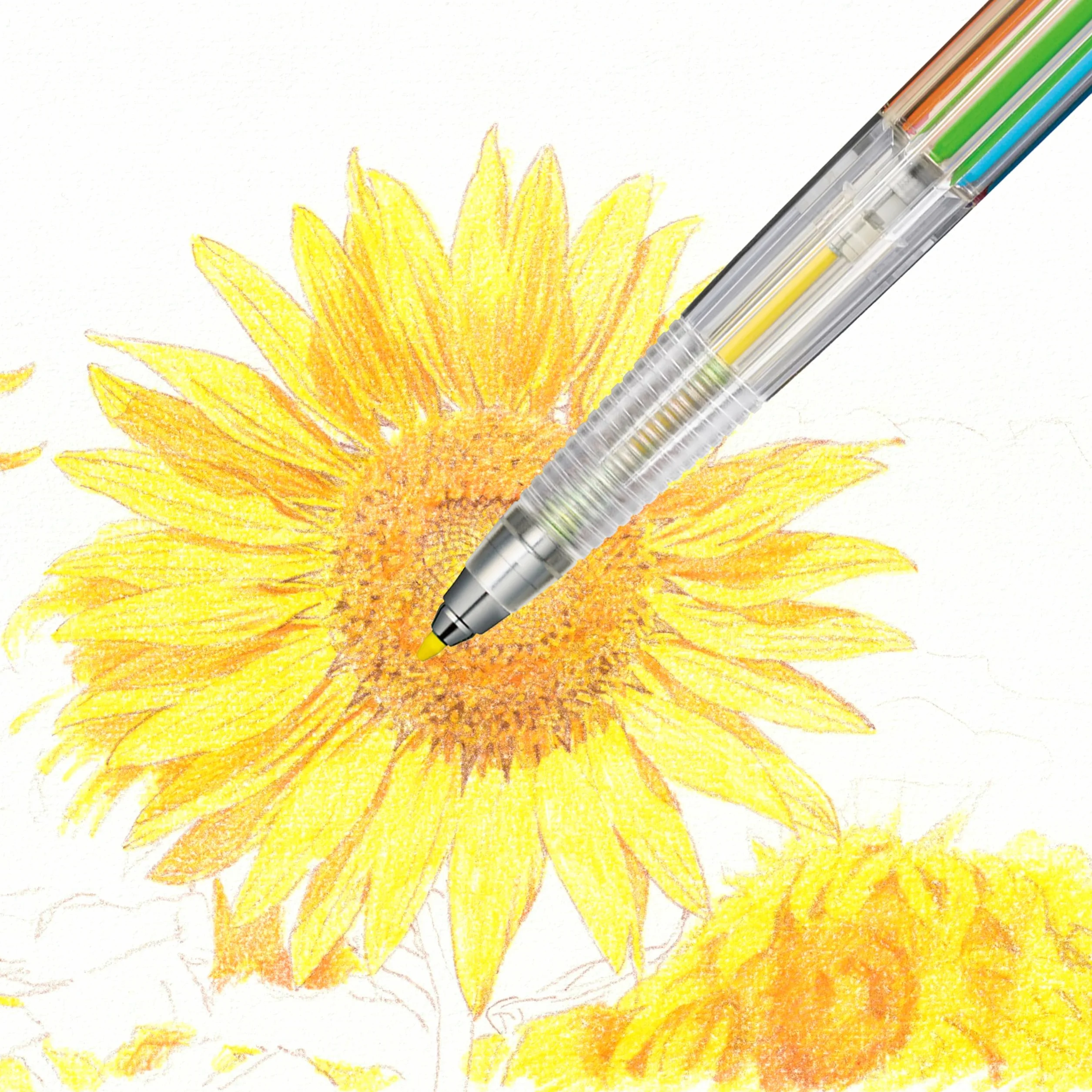 Pentel Art Multi 8 – wielokolorowy uchwyt na wkłady z 8 wkładami kolorowymi + zestaw wkładów zapasowych (XPH804ST)