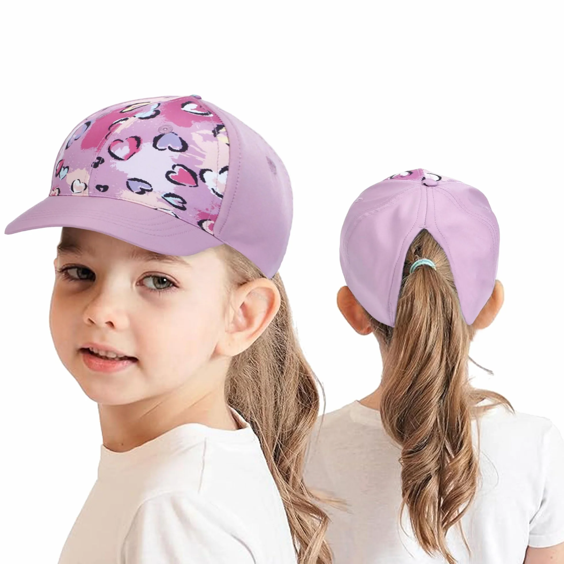 Czapka bejsbolowa dla dzieci w wieku 3-8 lat, dla dziewcząt i chłopców, regulowana, ochrona przed promieniowaniem UV, letnia czapka z daszkiem, czapka z daszkiem, kapelusz letni, kapelusz