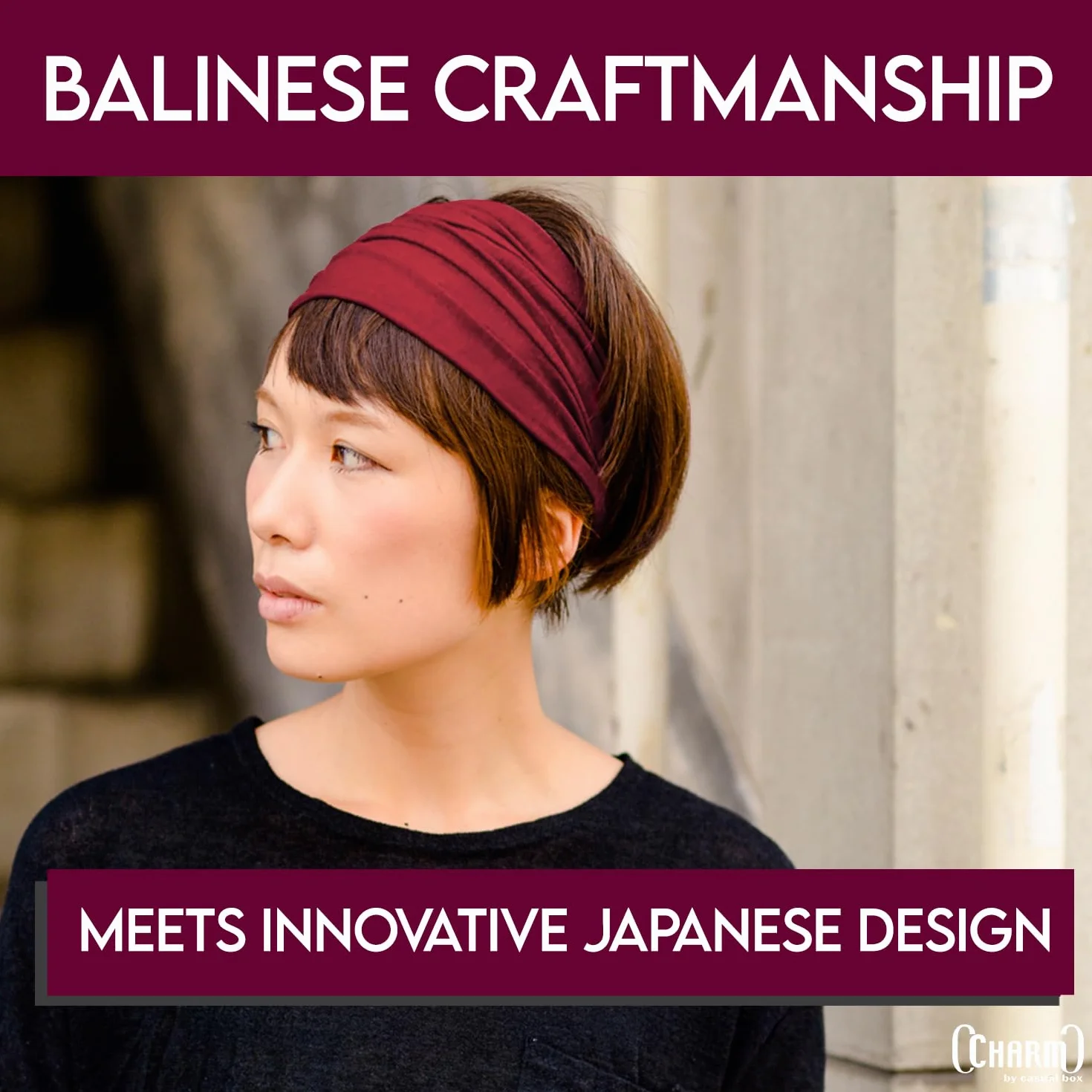 CHARM Opaski na Głowę do Włosy na Czoło dla Mężczyzn i Kobiet - Japonii Lekka Szeroka Damska Męska Opaska Typ Bandana Bieganie Sportowa do Trening Jogi Rozmiar M Czarny & Ciemnoniebieski 2-Pack