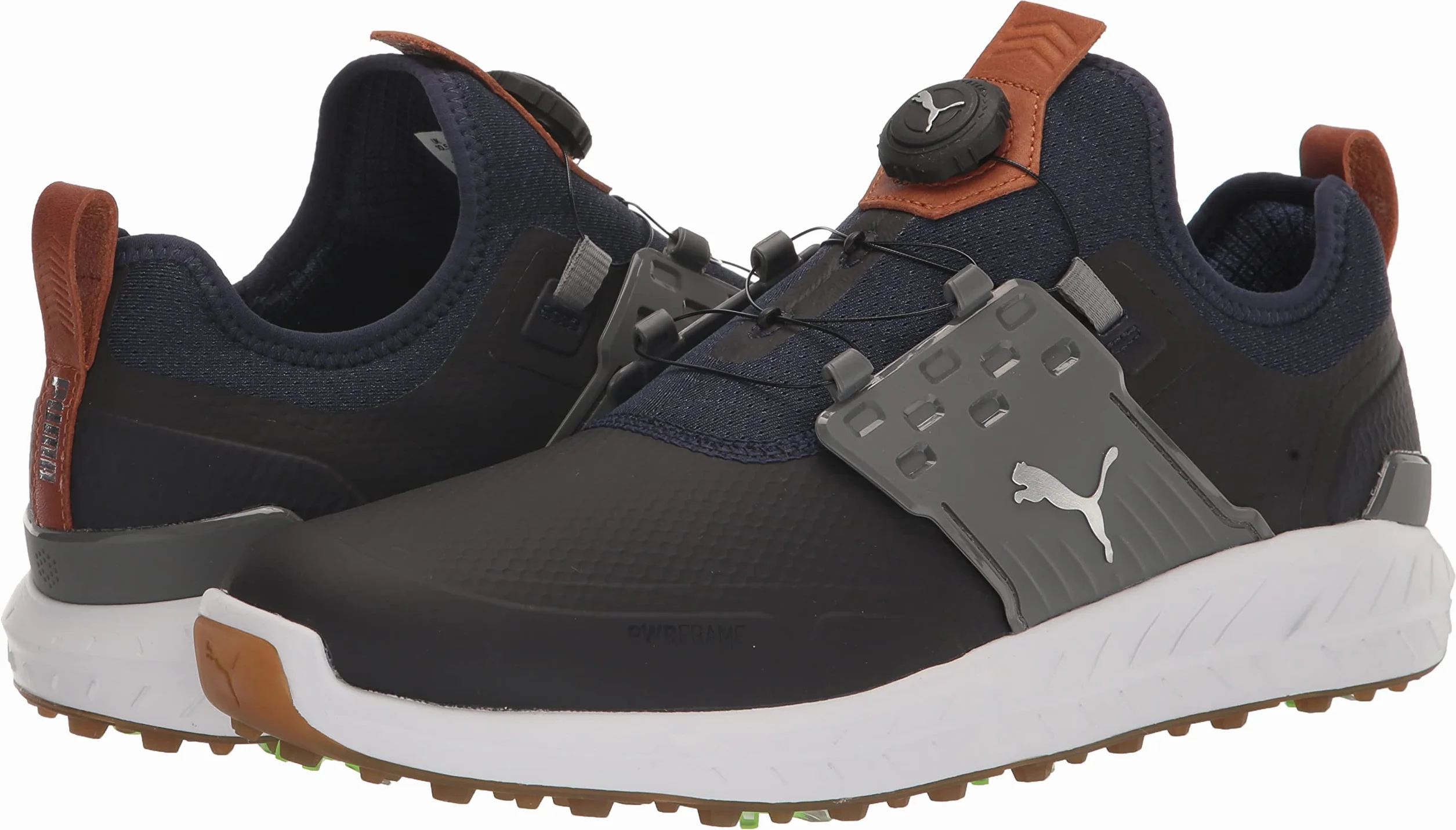 PUMA GOLF Ignite Articulate Disc męskie buty golfowe, Peacoat Puma Cichy odcień w kolorze srebrnym, 43 EU