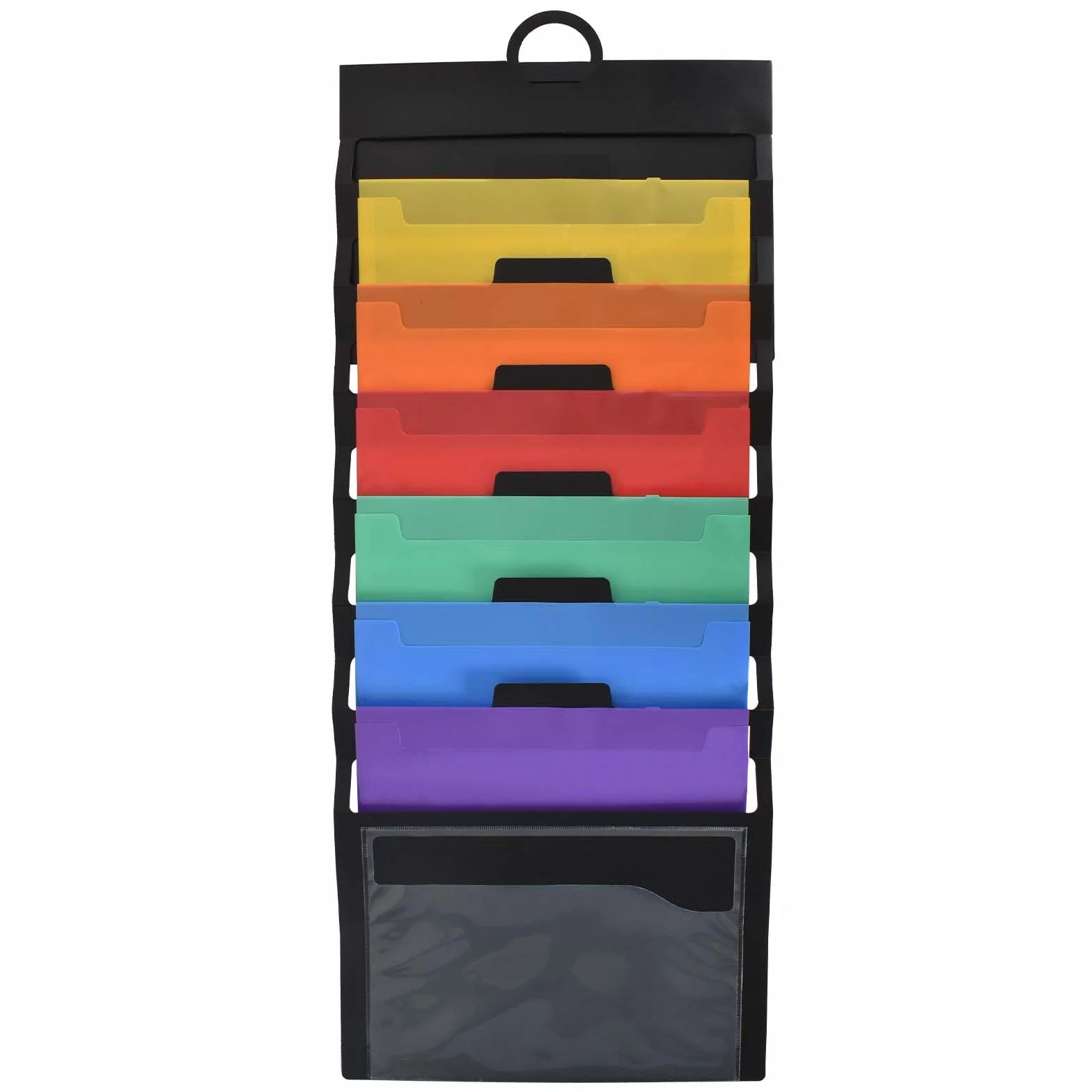 Colexy Wiszący organizer na dokumenty A4, kaskadowy organizer na dokumenty A4, wiszący organizer na dokumenty ścienne z 6 dużymi kieszeniami na papier szkolny, do biura, na dokumenty, pocztę, książki