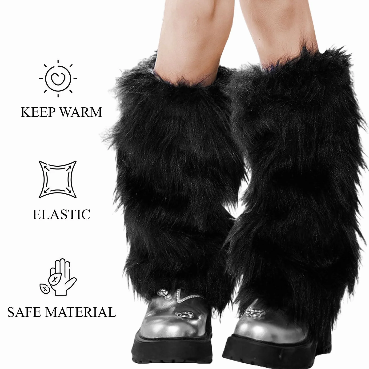 GWAWG Fur Futrzane Ocieplacze na nogi Futrzane Koce na buty, ciepłe rękawy na buty, puszyste rękawy na buty, wygodne koce na nogi, puszyste kierowcy nóg do garniturów