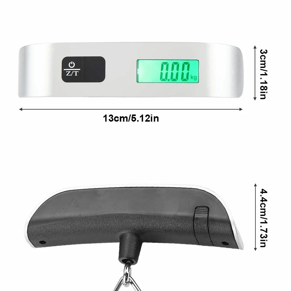 Waga bagażowa, mini LCD cyfrowa Elektroniczna waga bagażowa Wagi wiszące Podpora maks. Przenośna waga bagażowa o wadze 50 kg do podróży.