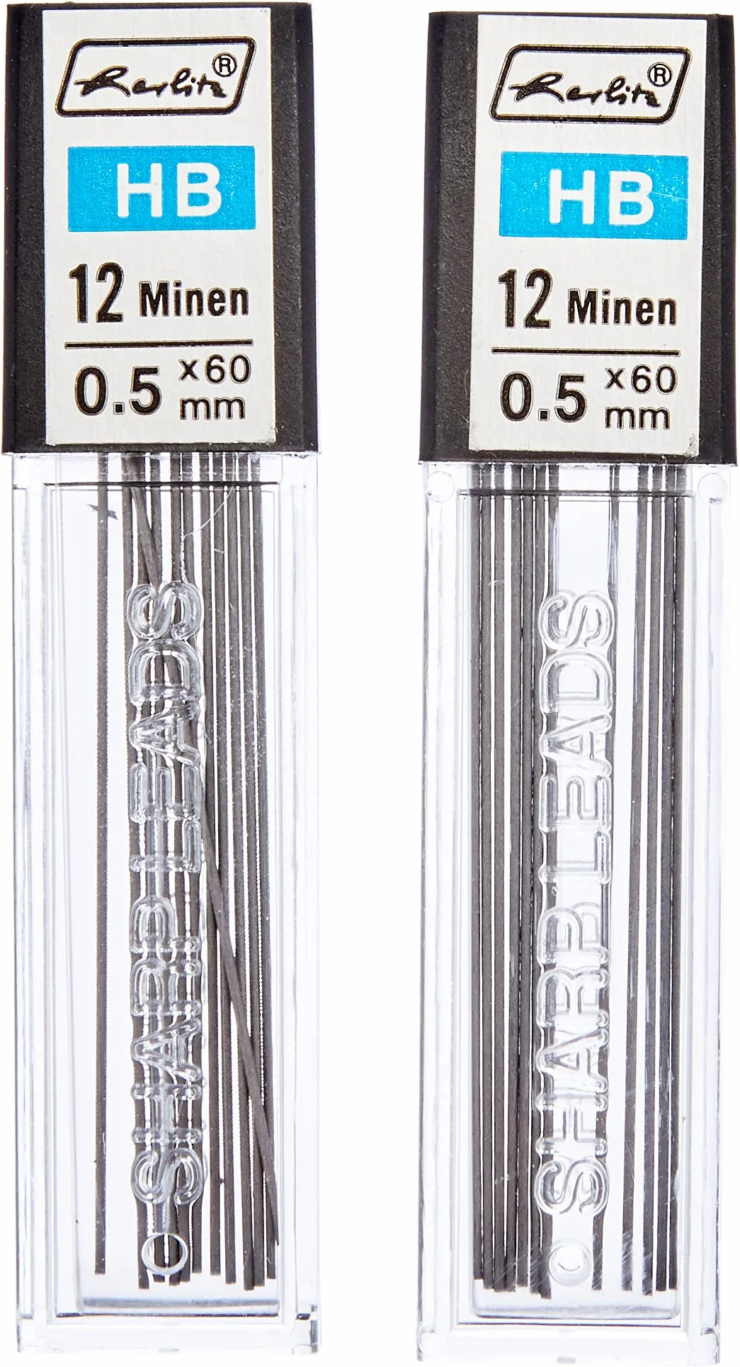 Herlitz® Rysiki do ołówka automatycznego 0,5mm HB 24 sztuki | Wkłady Wymiennik Grafitowe | Długość 60mm | Do Szkoły Pracy Biura Na studia | Komfortowe i Gładkie pisanie