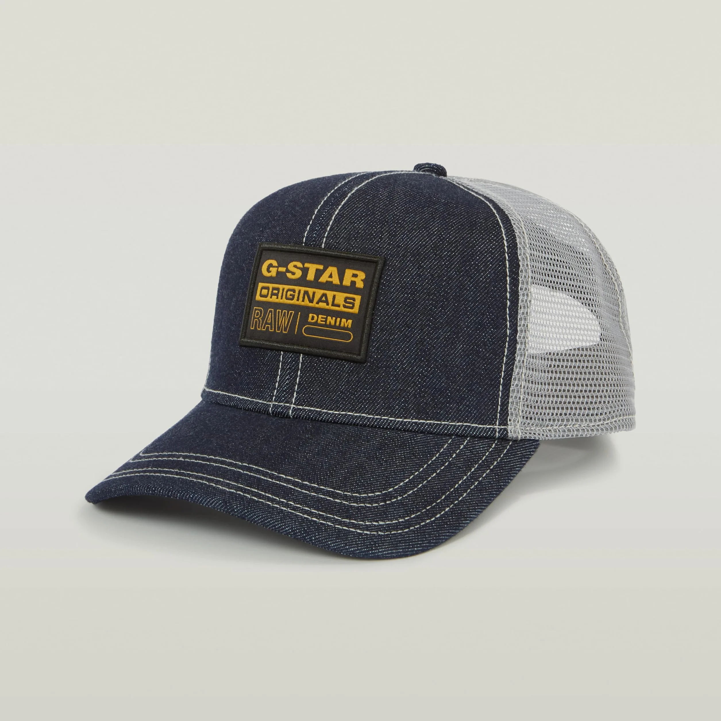 G-STAR Męska czapka z daszkiem Denim Embro, Niebieski (raw Denim D21247-E023-001), Rozmiar uniwersalny