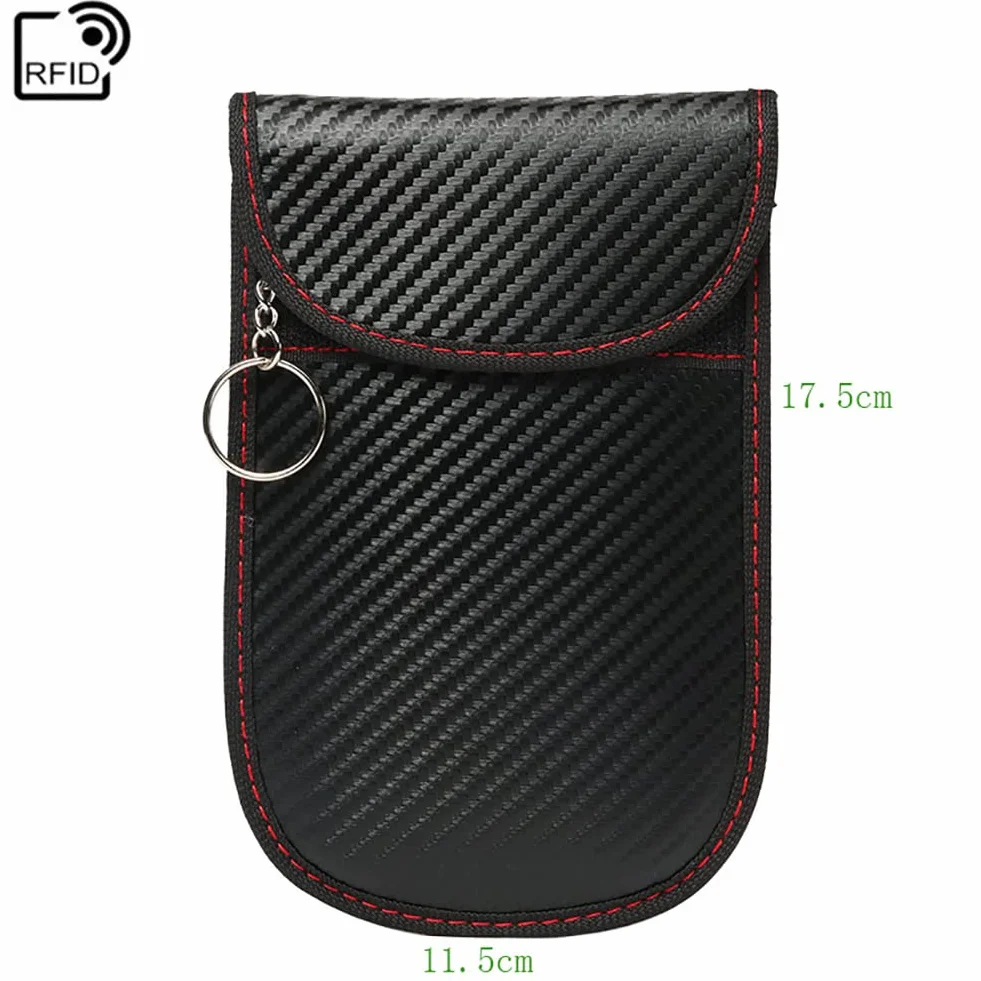 Alnicov 2-pak etui na kluczyki samochodowe, torba antykradzieżowa, woreczek z haczykiem zabezpieczającym brelok, etui blokujące sygnał kluczyka samochodowego RFID (M)