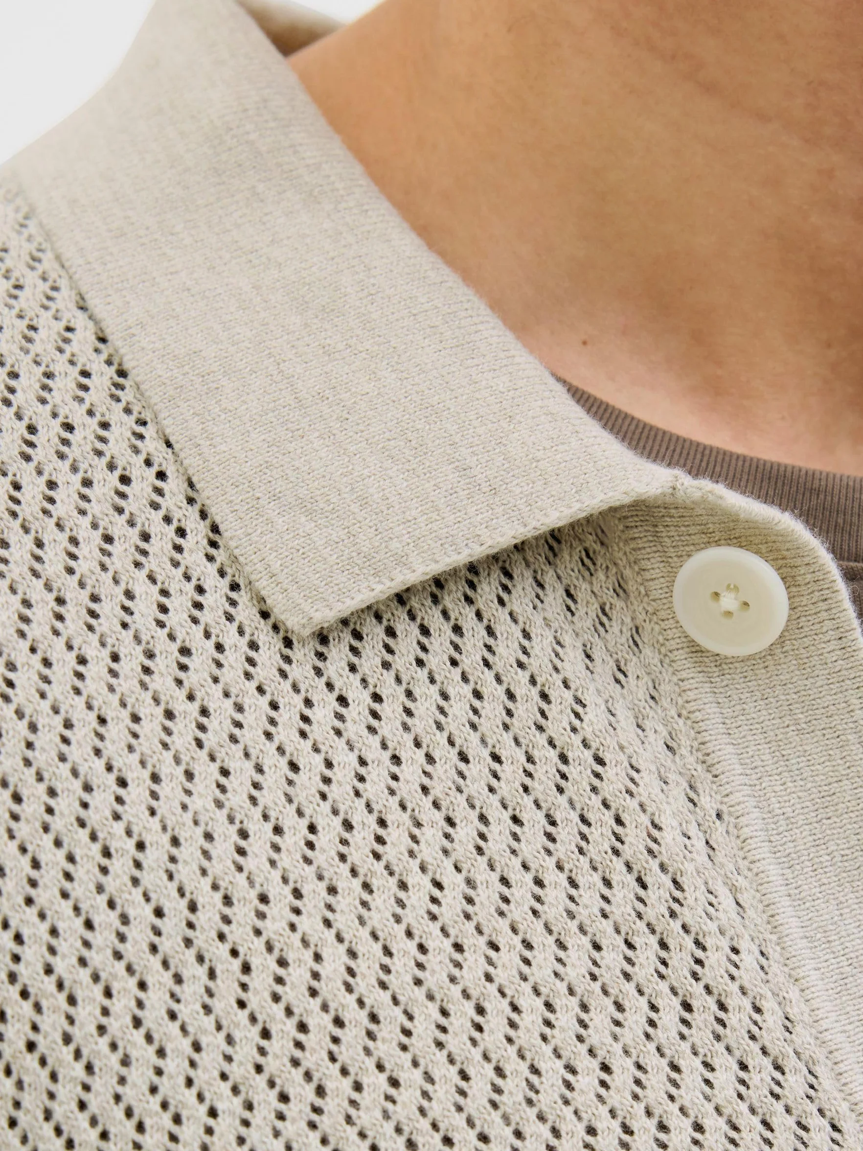 JACK & JONES Jprblaarto Knit Polo SS męska koszulka polo, Aqua Gray, M