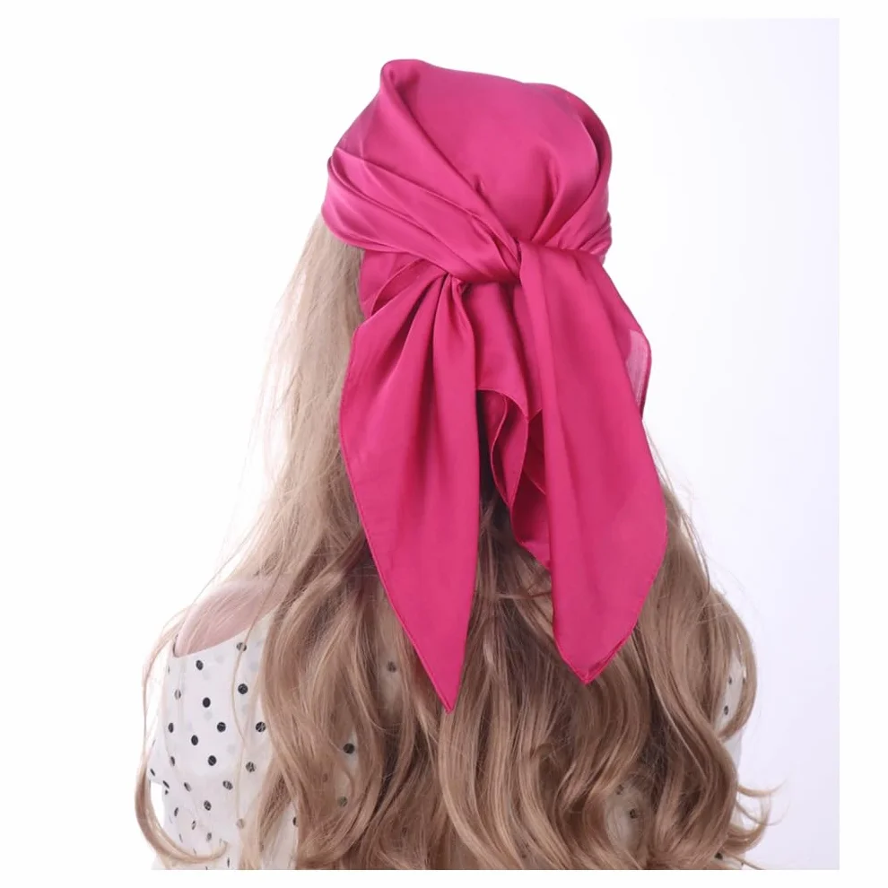 Jedwabna chusta damska, bandana, chusta na głowę, chusta na szyję, jedwabny szal do włosów, kwadratowy, satynowy, jedwabny szal na szyję, głowę, ubrania, torebkę, 70 x 70 cm