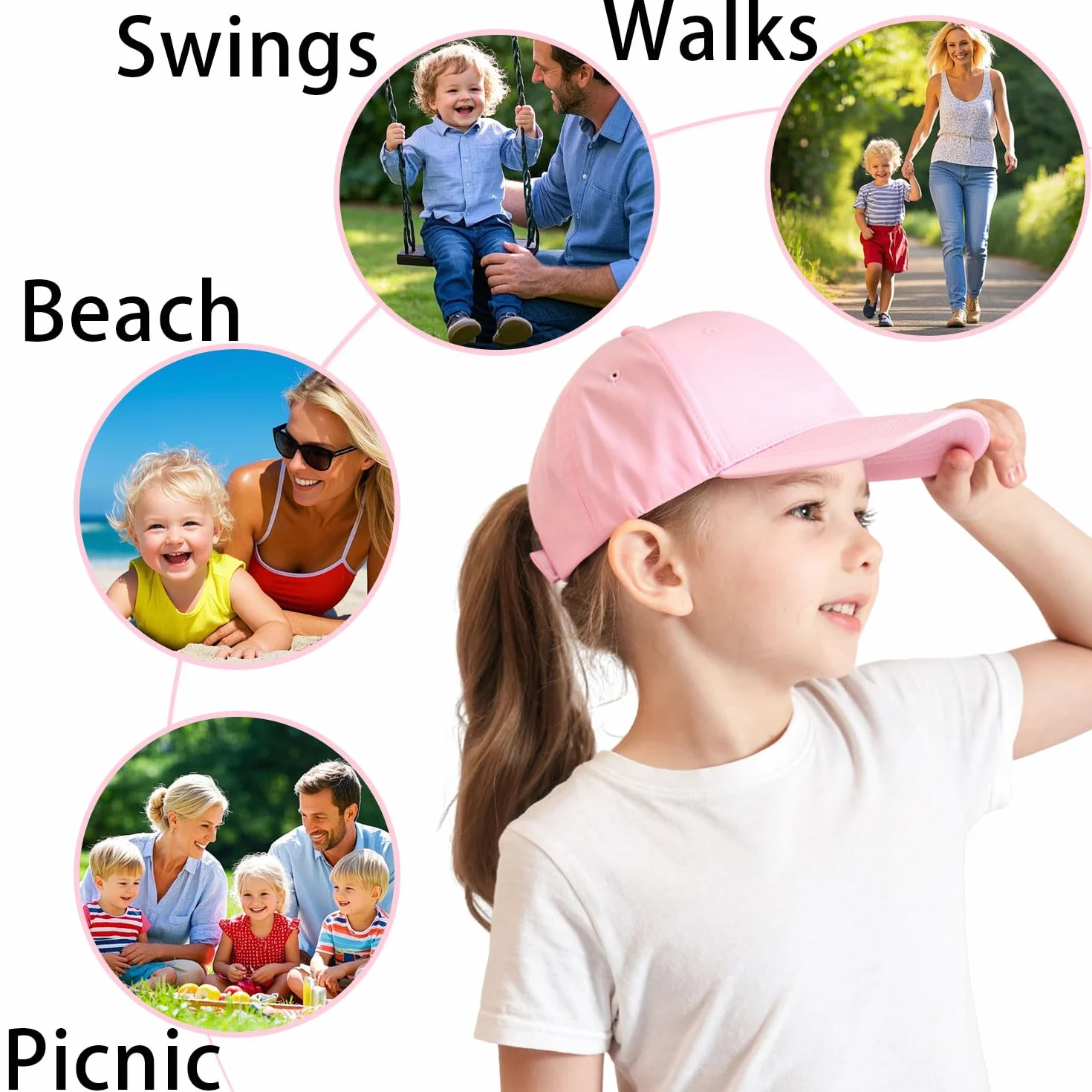 Dziecięca czapka bejsbolowa w wieku 3-8 lat, dla dziewcząt i chłopców, z daszkiem golfowym, ochrona przed promieniowaniem UV, czapka letnia, czapka tenisowa, czapka przeciwsłoneczna, UPF 50+