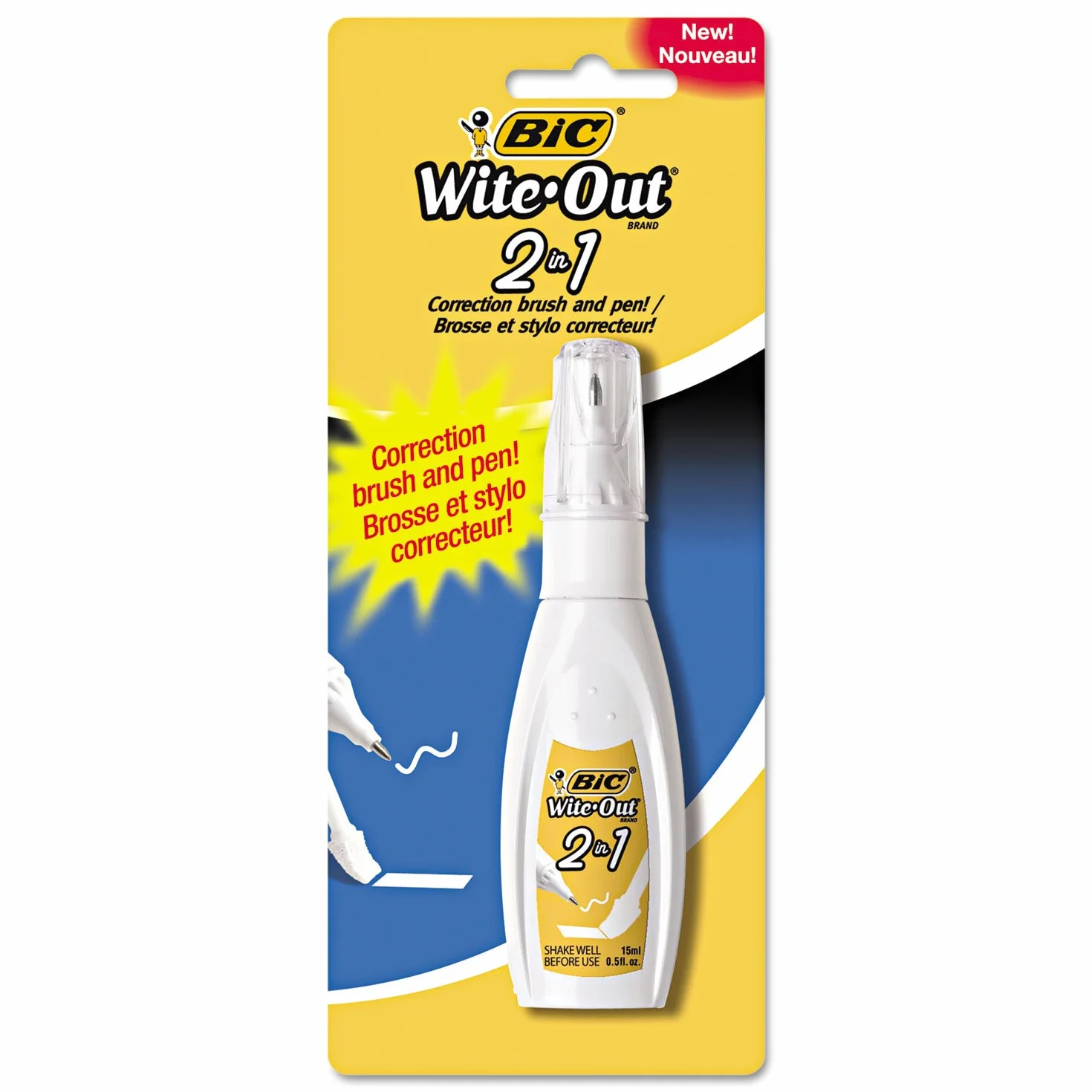 BIC 15 ml butelka Wite-Out płyn korekcyjny 2 w 1 (BICWOPFP11)