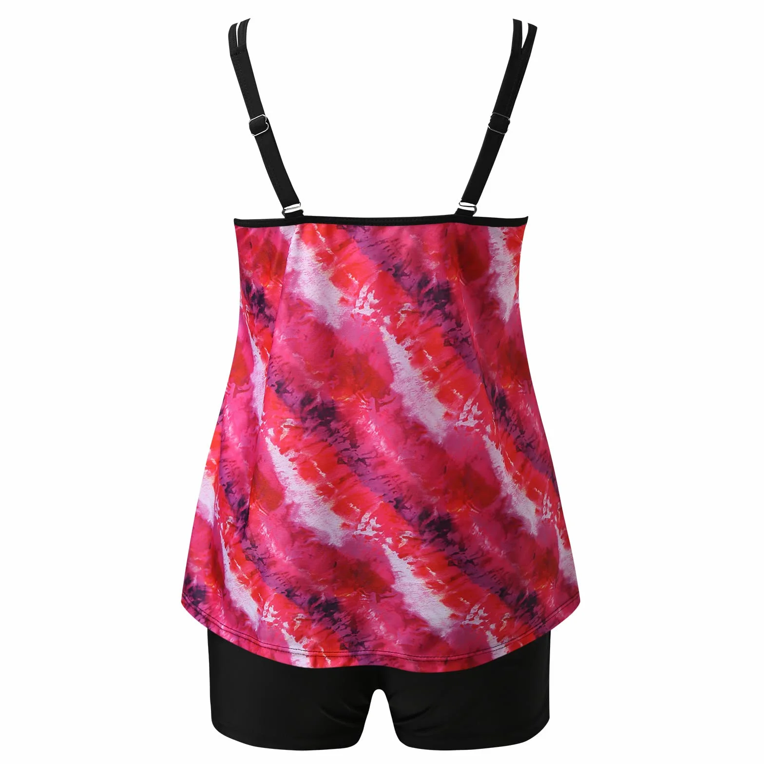 2025 Tankini damski dwuczęściowy kostium kąpielowy, duże rozmiary, wysoka talia, zestaw tankini z szortami kąpielowymi, elegancki strój kąpielowy, na lato, na plażę, 2025