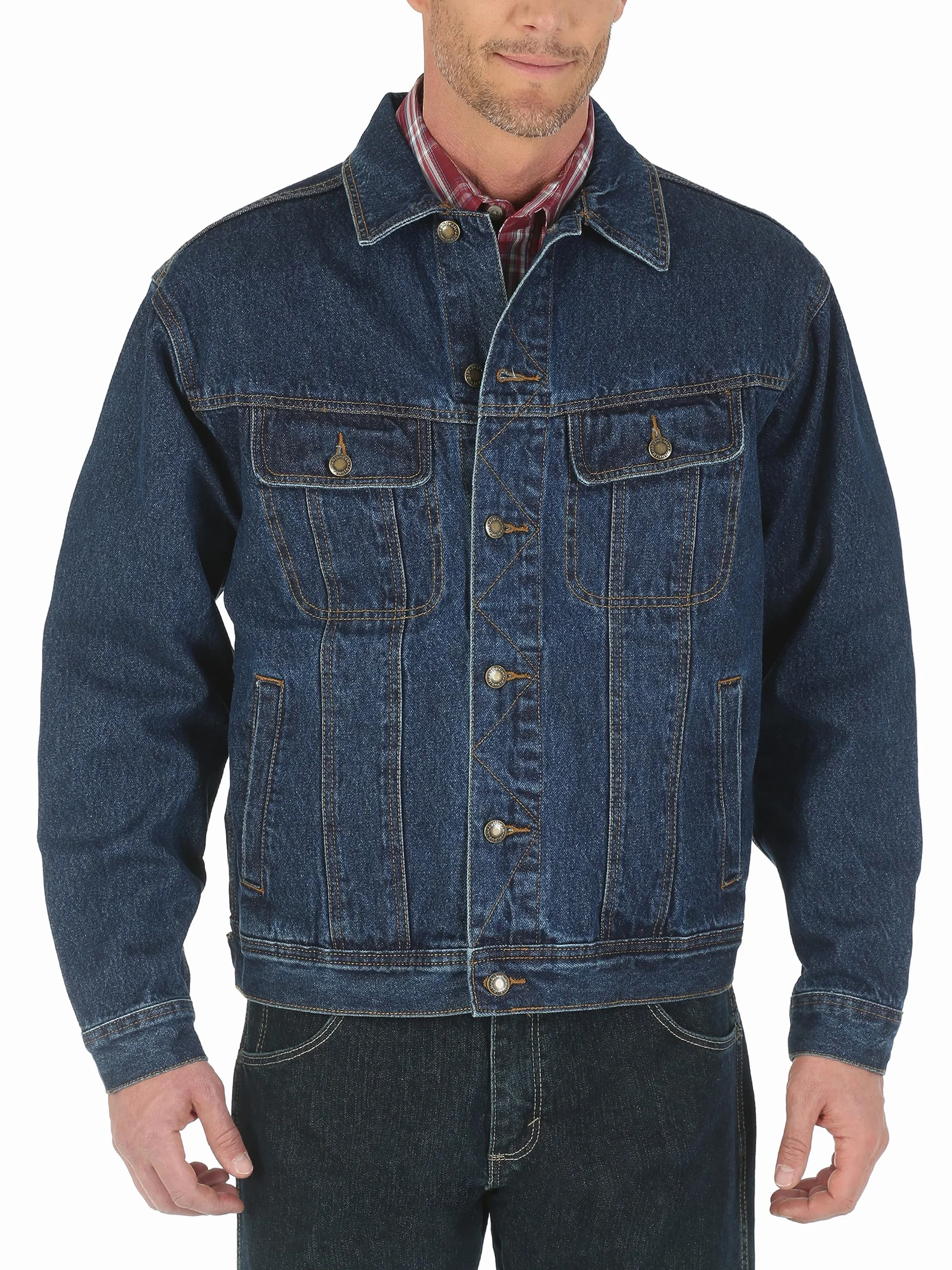 Wrangler Kurtka dżinsowa Big & Tall bez podszewki Mężczyźni Rjk30ant