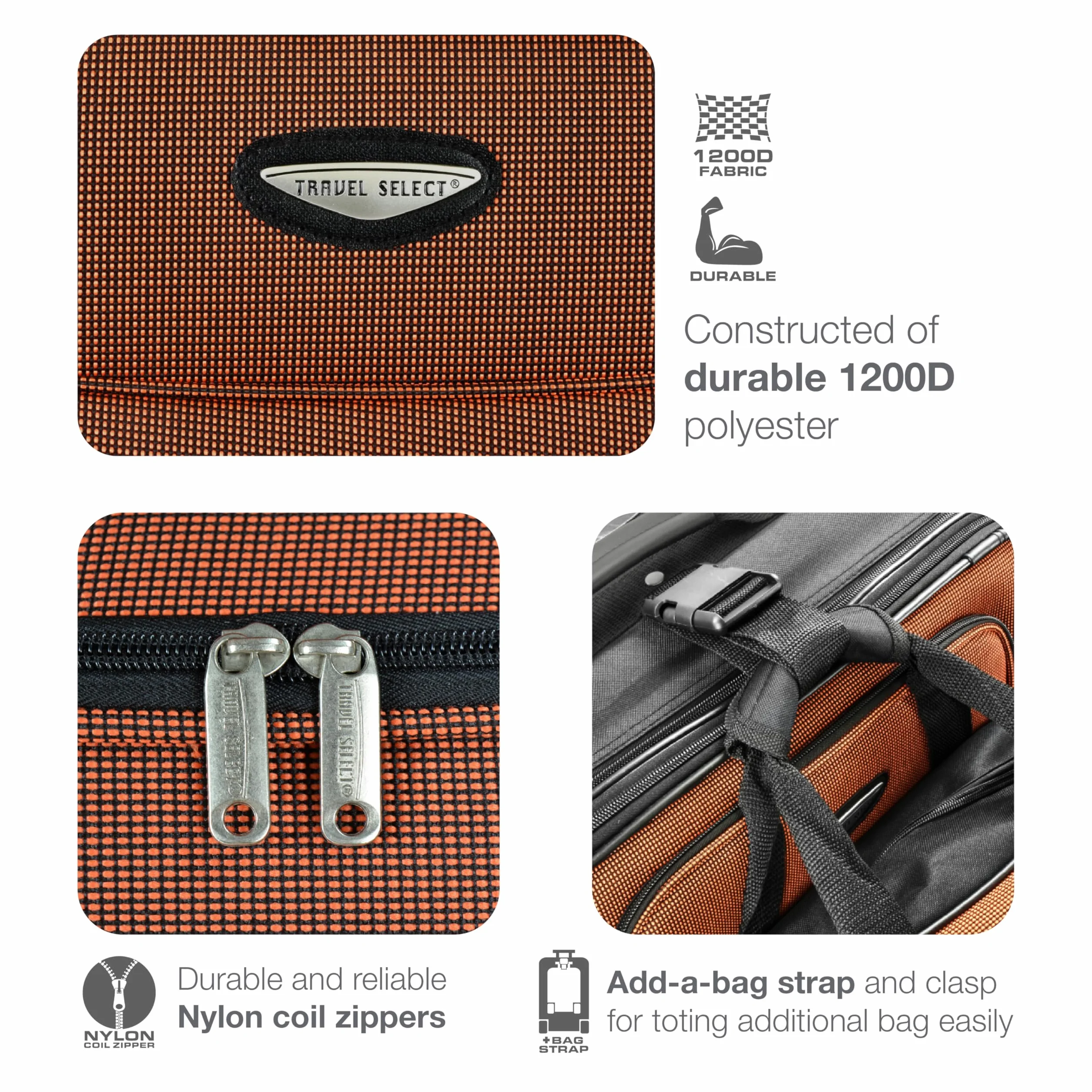 Travel Select Amsterdam walizka składana na kółkach, Szary, 2-Piece Set