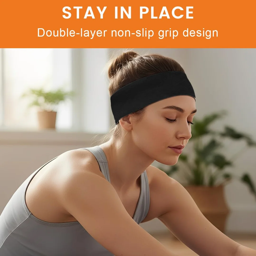 6 sztuk Opaska do włosów Kobiety Mężczyźni Opaski do włosów Kobiety Elastyczna opaska do włosów Kobiety Antypoślizgowa opaska na głowę Sport Joga Fitness Opaski do włosów Unisex Akcesoria do