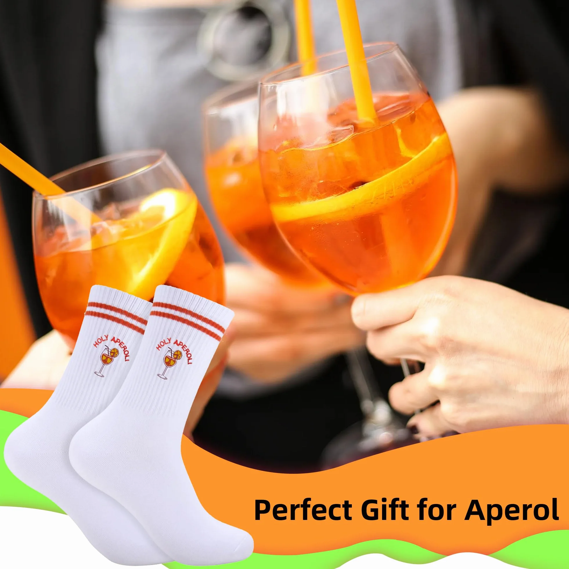 Skarpety Aperol, prezent dla miłośników Aperolu, skarpety tenisowe Aperol Spritz Akcesoria 36-42
