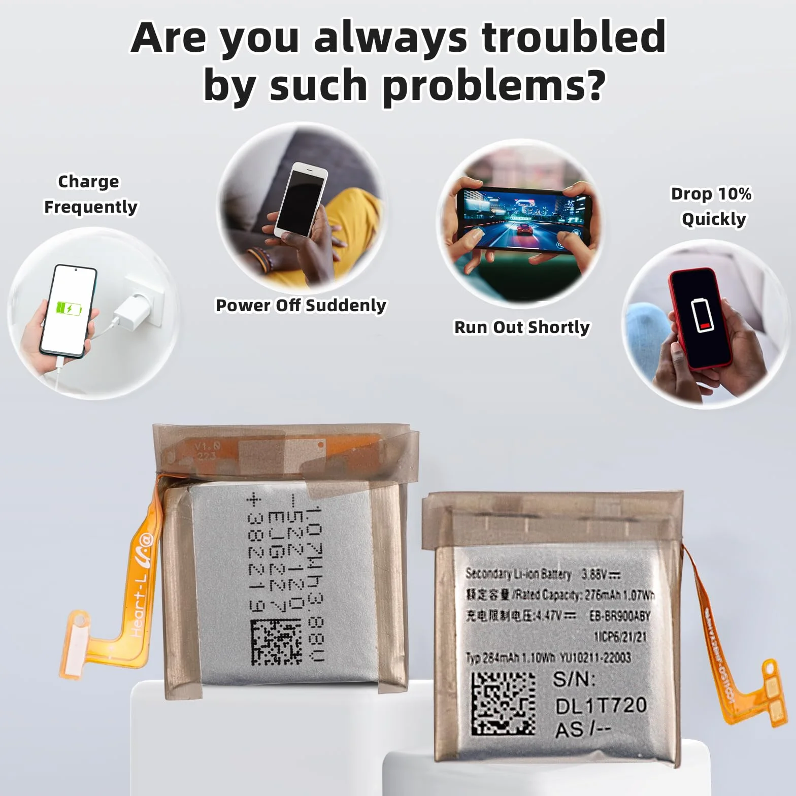 Nowość Vvsialeek wysokiej jakości EB-EB-BR900ABY akumulator kompatybilny z Galaxy Watch 5 40 mm SM-R900N SM-R905U.