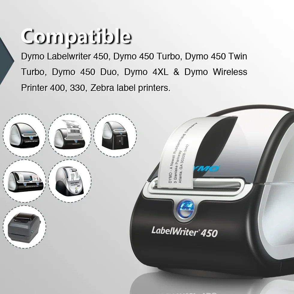 BETCKEY - 2 Große Rollen Zielony Etykiety Adresowe Kompatybilne z DYMO 99010(S0722370), 28mm x 89mm, 700 Farbige Etiketten Sztuk do LabelWriter 450 4XL, NIE do 550/5XL
