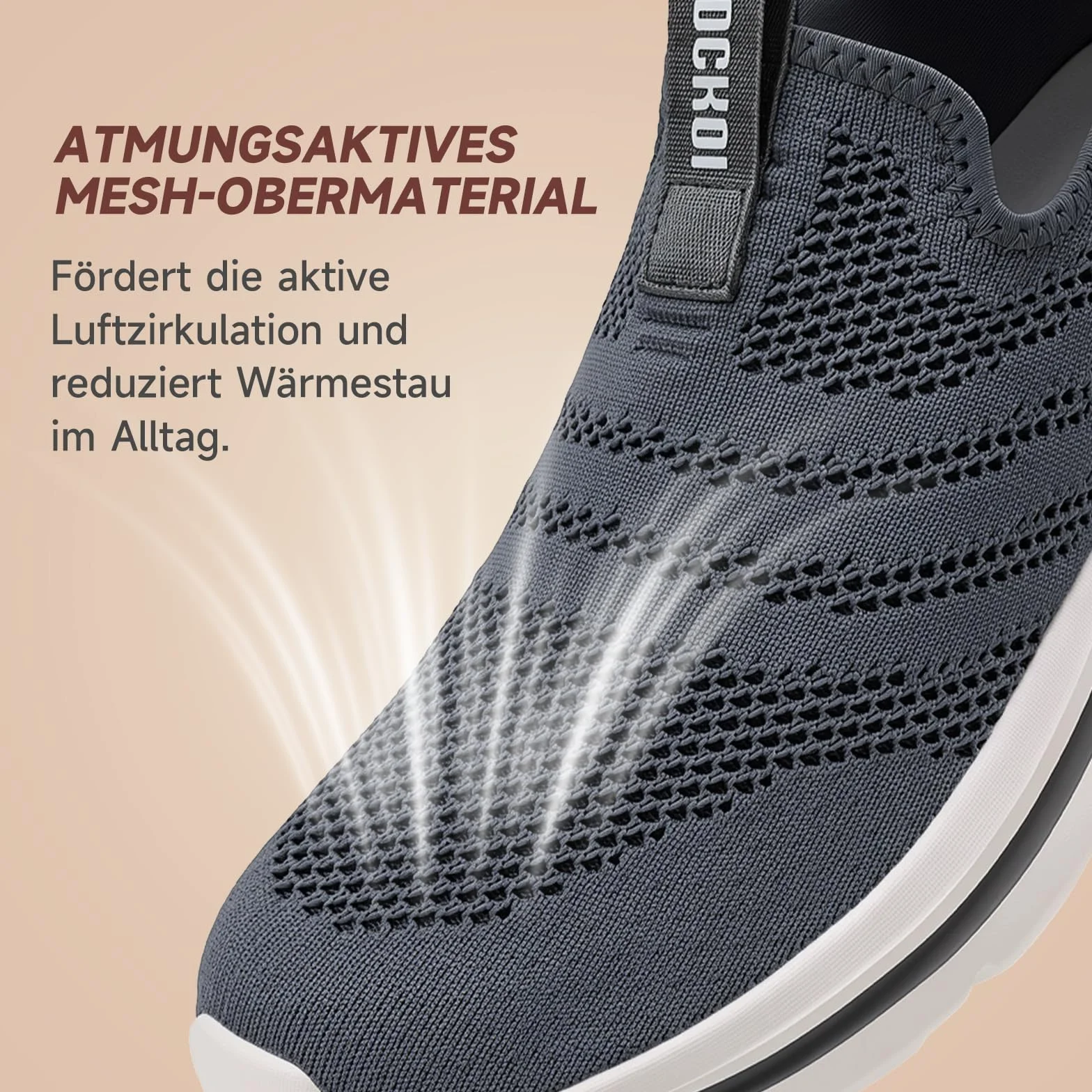 ODCKOI Męskie buty wsuwane, buty do biegania, sportowe trampki, oddychające trampki do chodzenia, wygodne, lekkie buty do biegania, na zewnątrz, modne buty do biegania