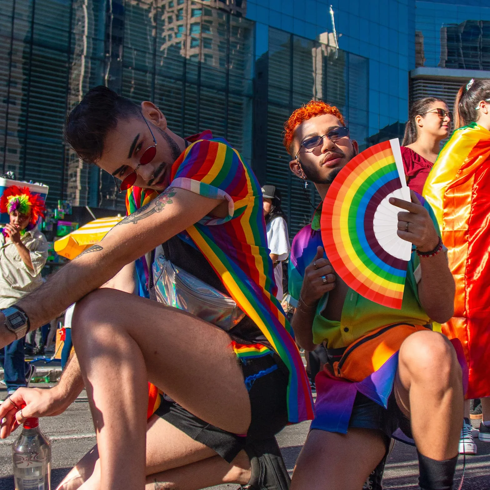 12 sztuk składanych wachlarzy ręcznych, tęczowe wachlarze do tańca, dekoracja na lato, tęczowe wachlarze, dekoracje, wachlarze składane, dla homoseksualistów, duma ręczna, składany wachlarz LGBTQ, akcesoria miesiące