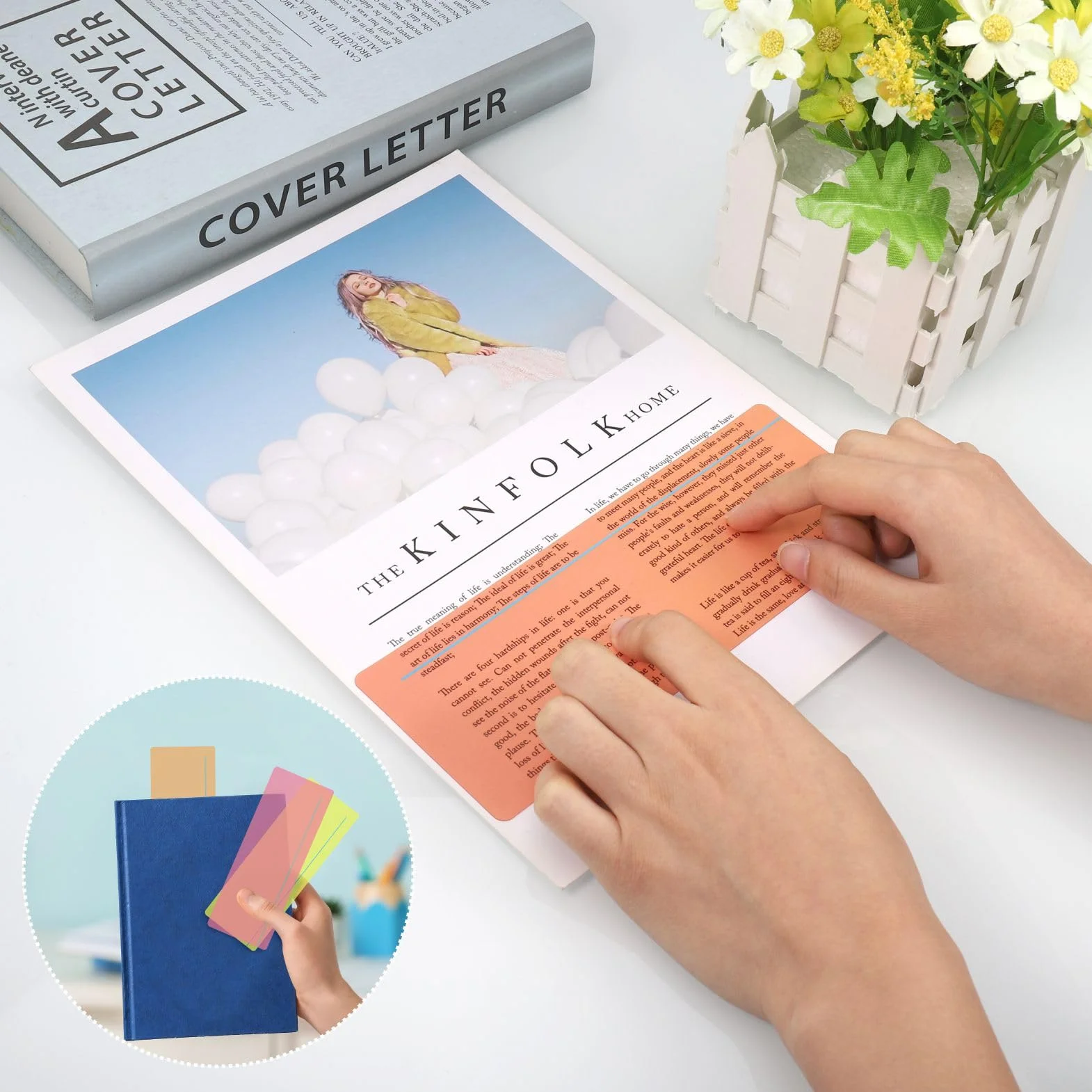 Zocipro 12 sztuk narzędzi do kompensacji dysleksji, 6 szt. A4 kolorowe nakładki z 6 linijkami do czytania, linijka do czytania linijki do dysleksji, zespół Irlensa