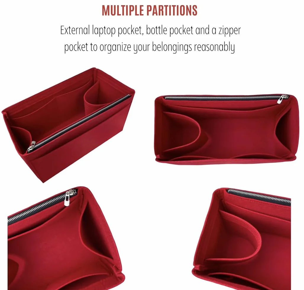 Divitize Organizer kieszonkowy klasy premium, kompatybilny z LV Keepall 25/35/45/50/55/60/City - miękki filc, wzmocnione dno, pełne pokrycie, + 24 kolory