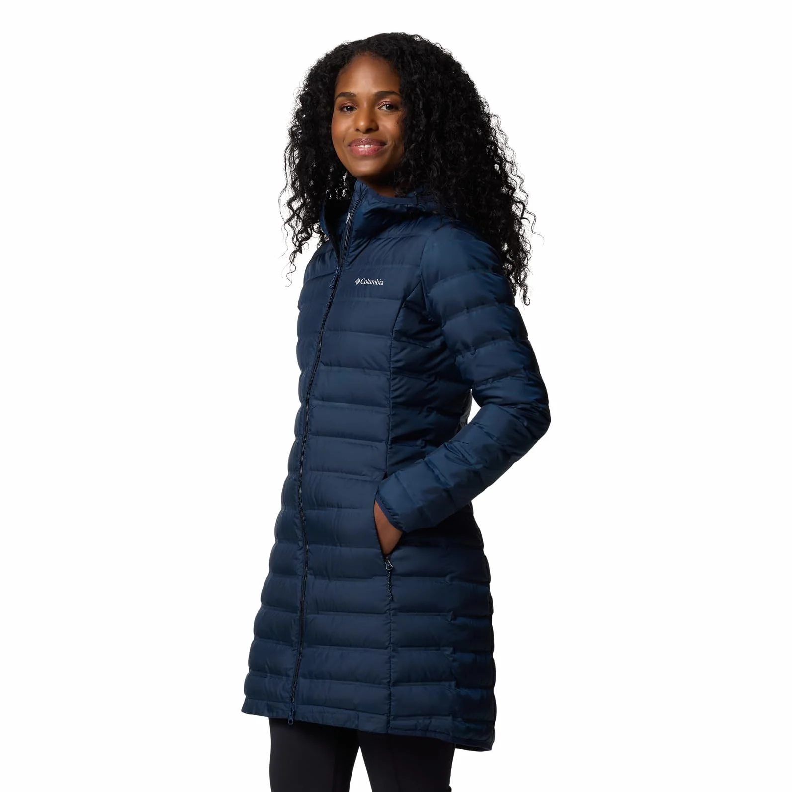 Columbia Damska kurtka puchowa Lake 22 Down Long Hooded z kapturem