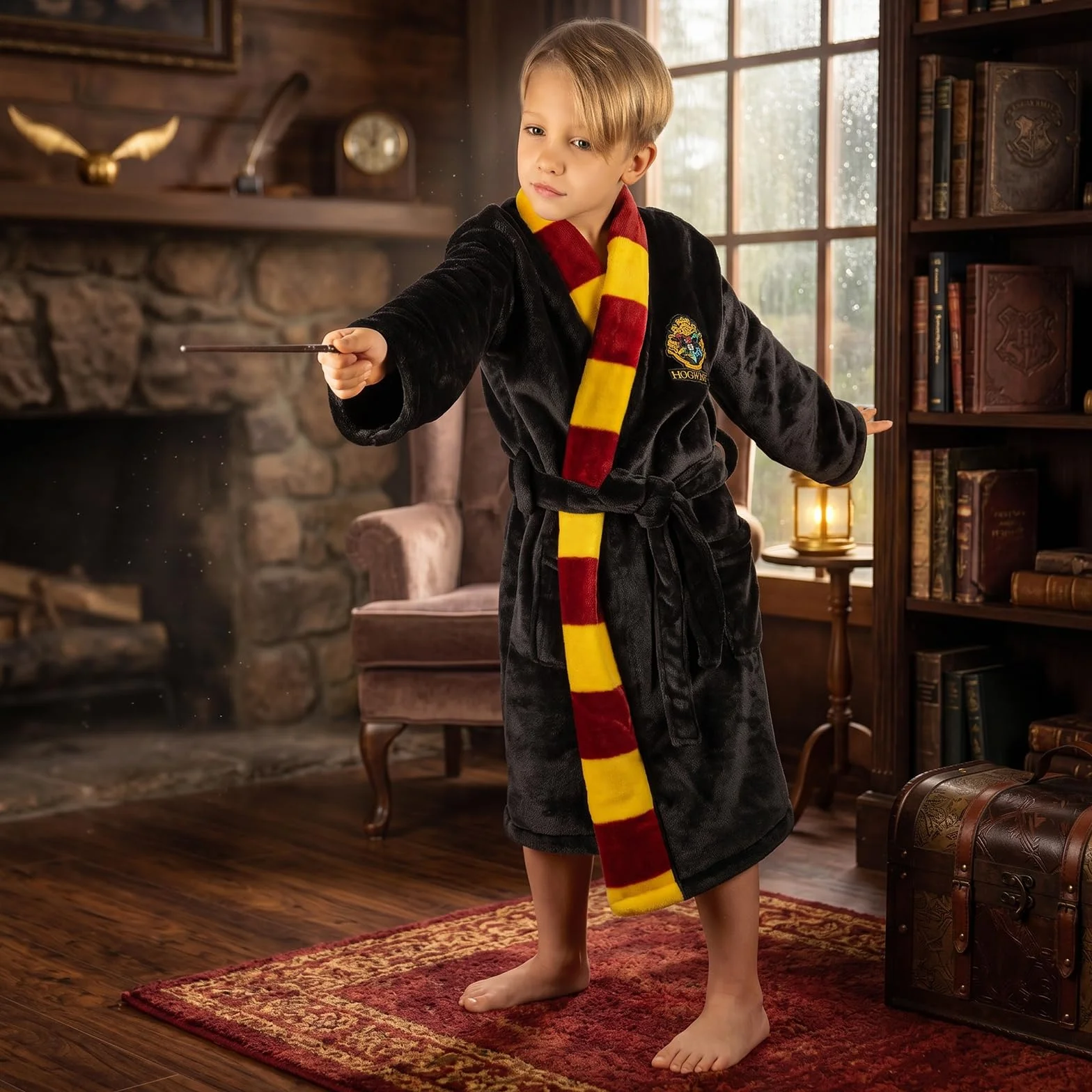 Wizarding World Harry Potter Szlafrok Dziecięcy Gryffindor Hogwart Dla Chłopca Dziewczynki 3 Rozmiary