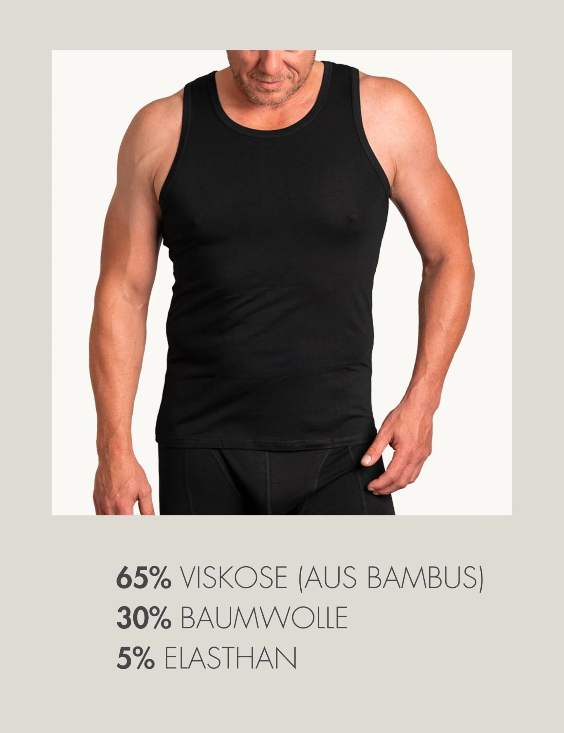 Basic Treasure 2-pak podkoszulek męski, tank top męski, bardzo miękki bambus bawełna, podkoszulki męskie czarne lub białe, czarny, L