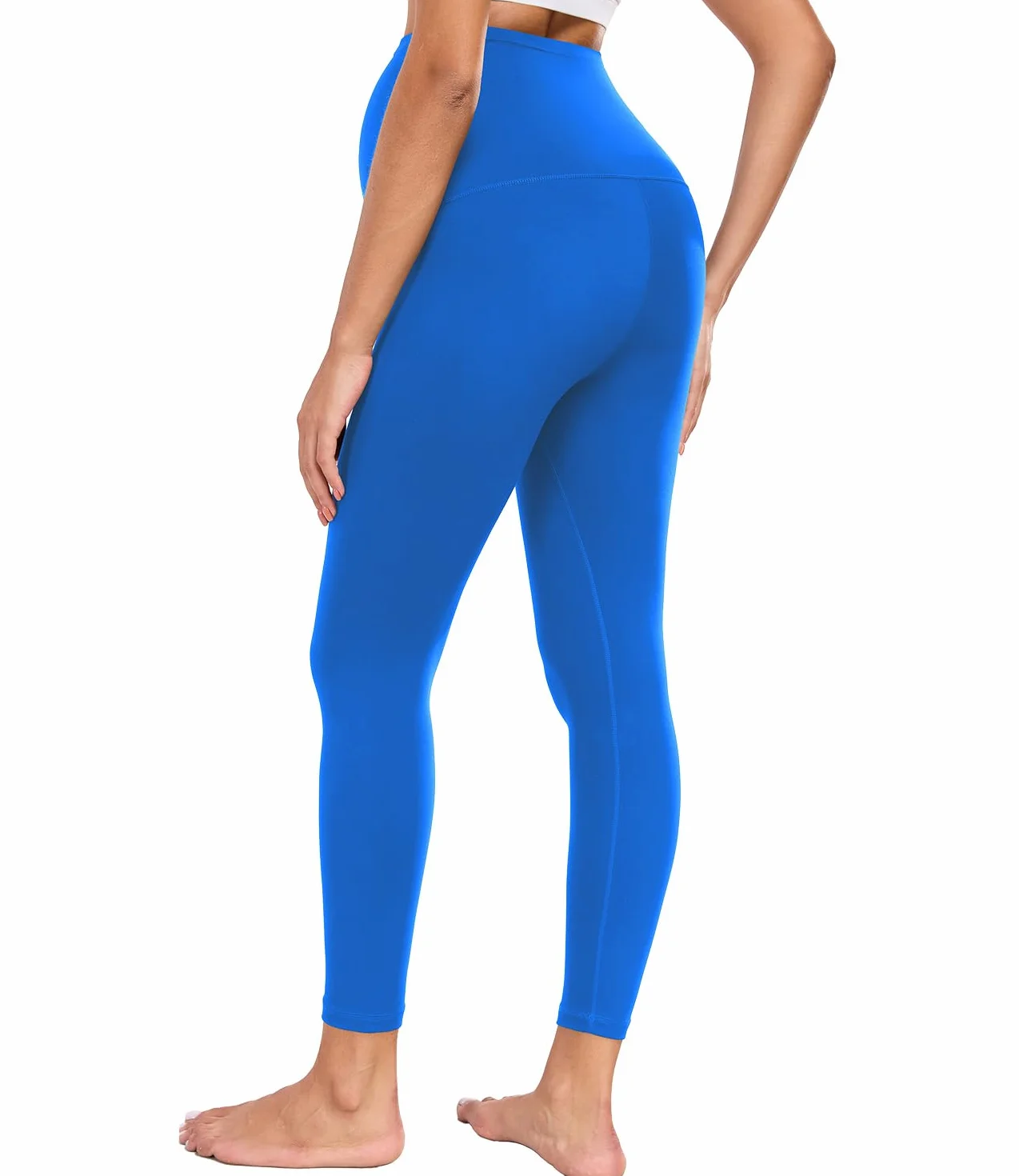 wirarpa Damskie legginsy ciążowe nad brzuchem ciążowe spodnie do jogi maślany trening odzież sportowa 63 cm