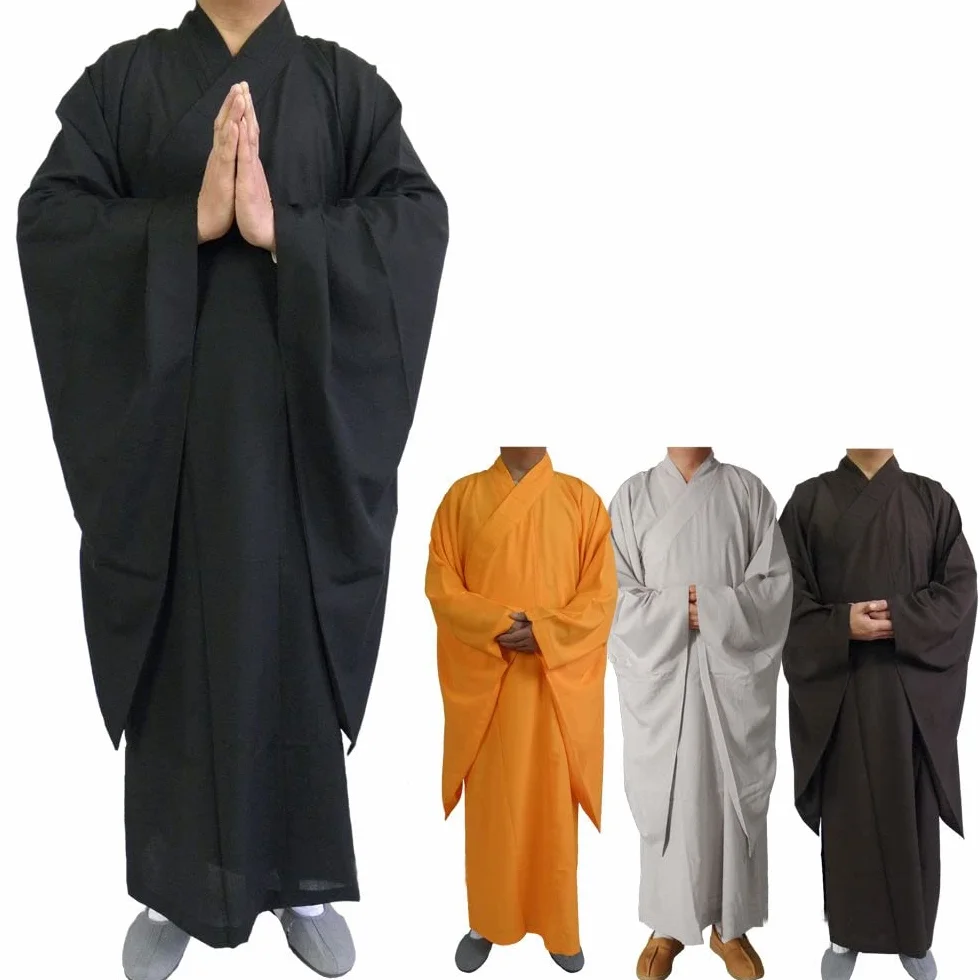 Mnich buddyjski Shaolin sukienka szata do medytacji strój Kung fu męskie kostiumy letni buddyjski mnich Shaolin szata