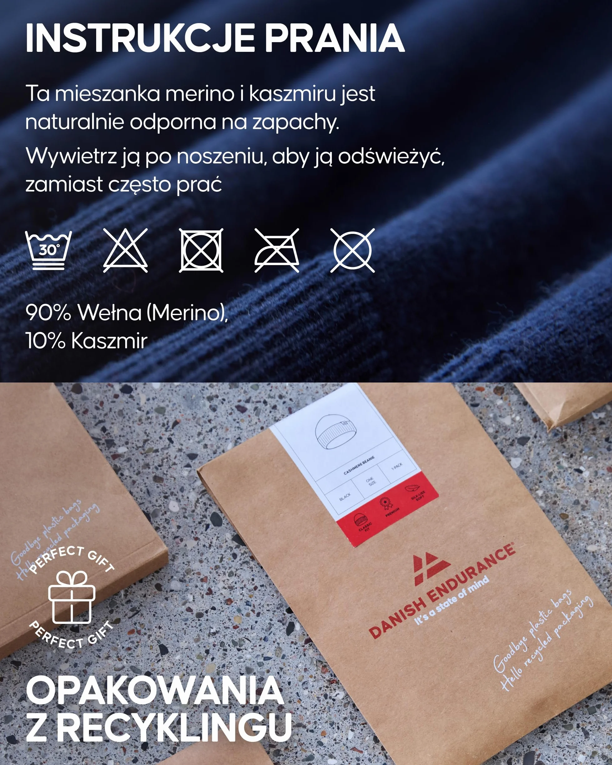 DANISH ENDURANCE Sweter z Wełny Merino z Domieszką Kaszmiru, Damskie Swetry z Dzianiny, Luksusowo Miękkie