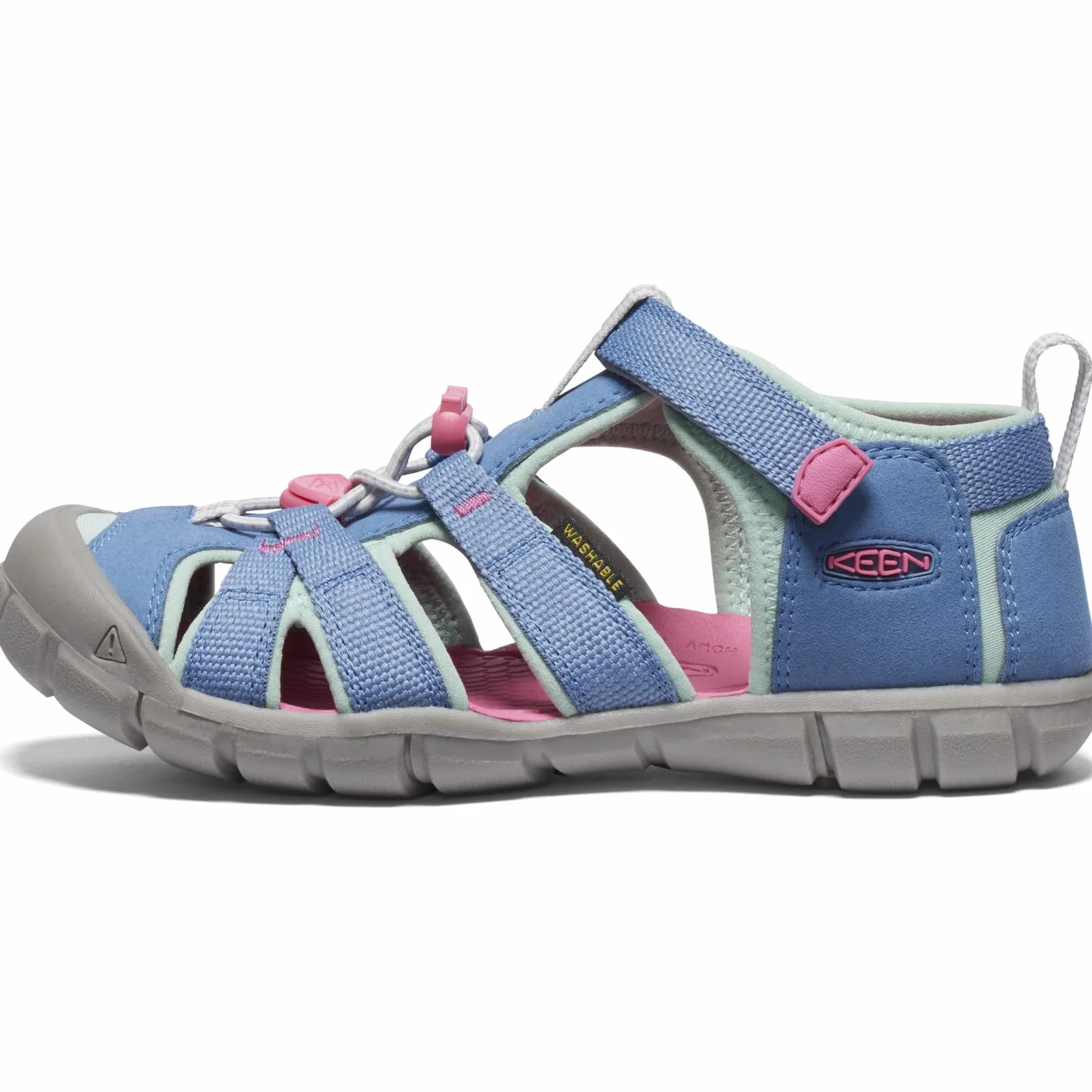 KEEN Sandały dziecięce unisex Seacamp 2 CNX, Coronet niebieski gorący róż, 38 EU