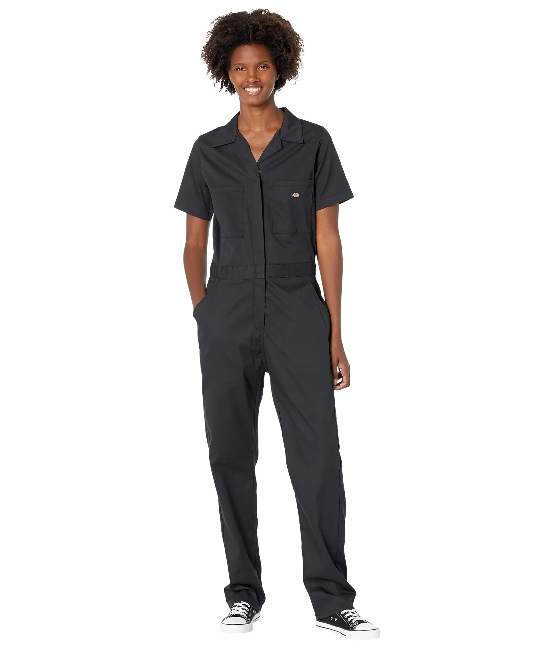Dickies Damski kombinezon elastyczny z krótkim rękawem, XS
