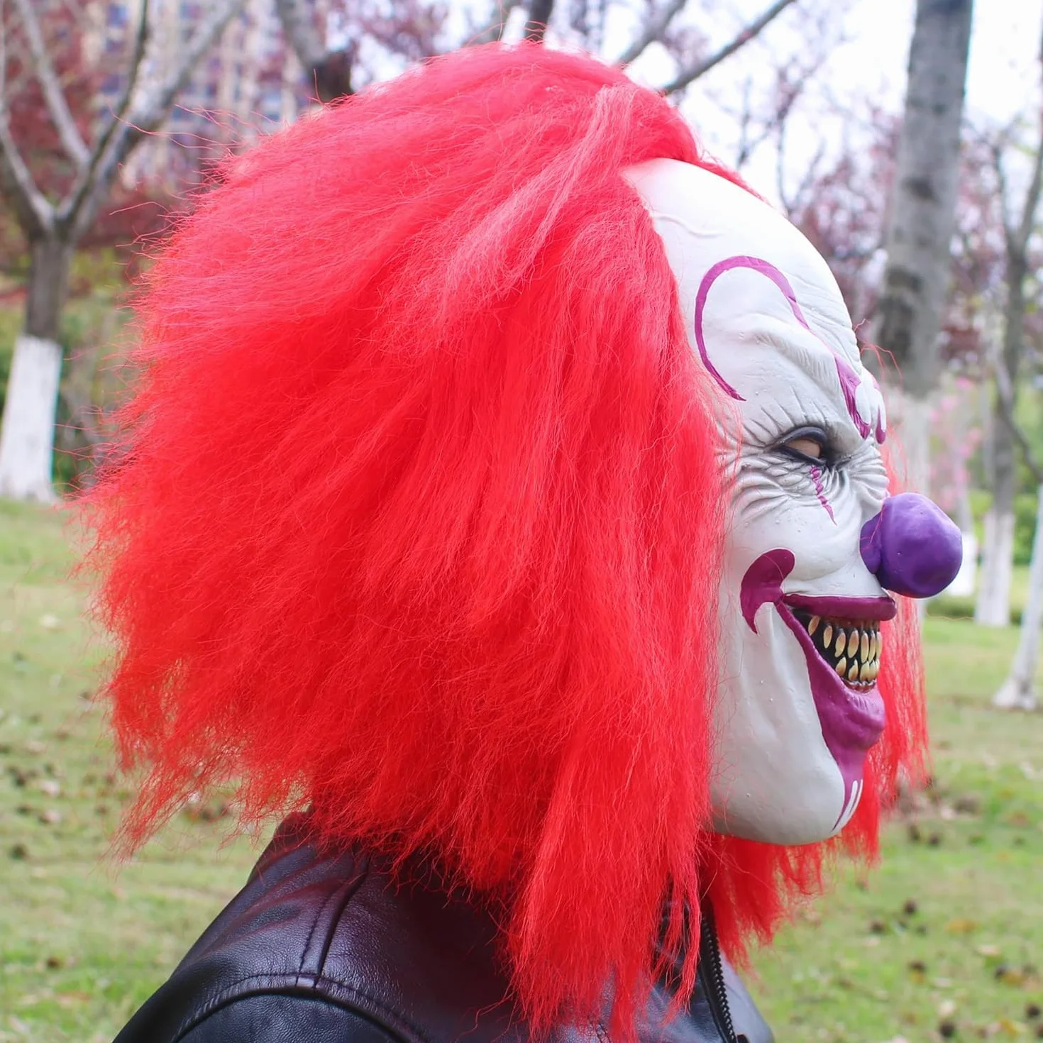 Maska na Halloween dla dorosłych, straszna maska lateksowa Joker, klaun, zabawna maska, rekwizyt do kostiumu, maska Jokera, akcesoria do kostiumu