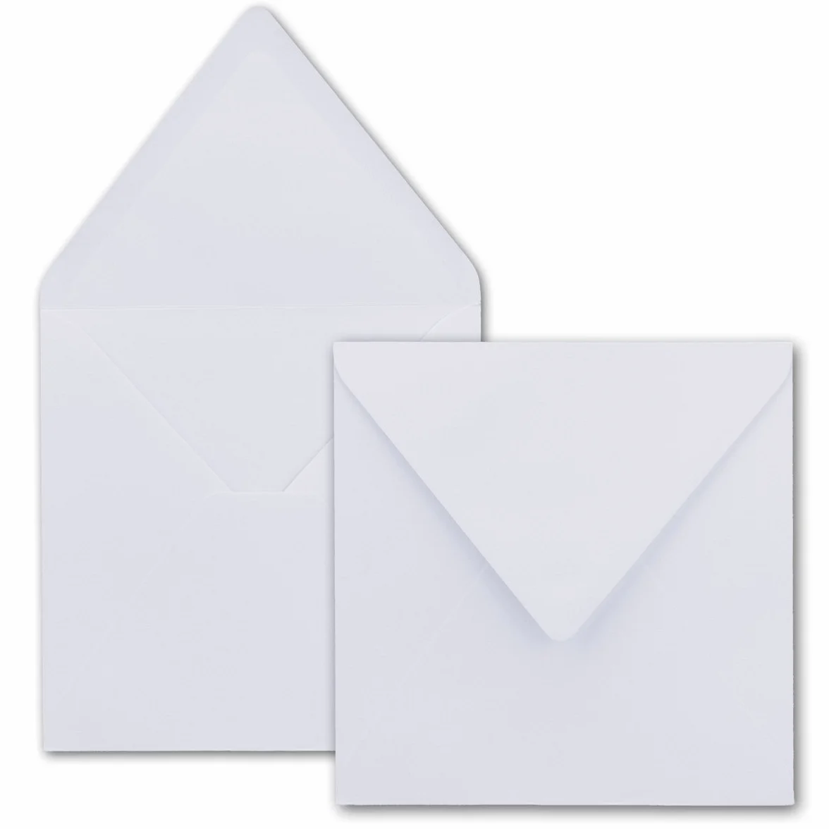 50 kwadratowych kopert białe 12,5 x 12,5 cm 120 g/m² klejenie na mokro koperty bez okienka, idealne na Boże Narodzenie, zaproszenia lub do przechowywania CD/DVD/Blue-Ray