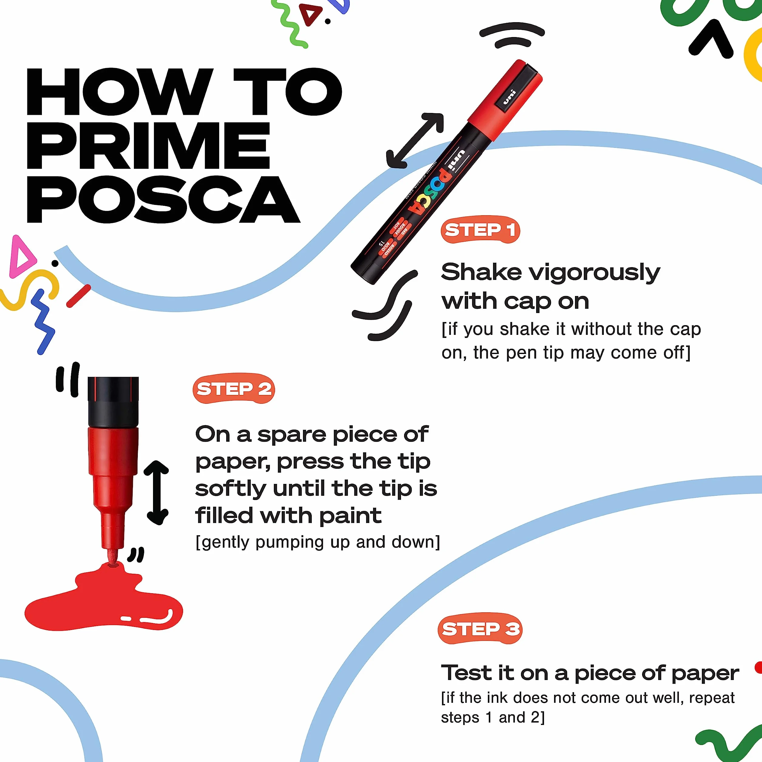Uni-ball Posca PC-1MR Ultra Fine Bullet Tip Marker - czarny