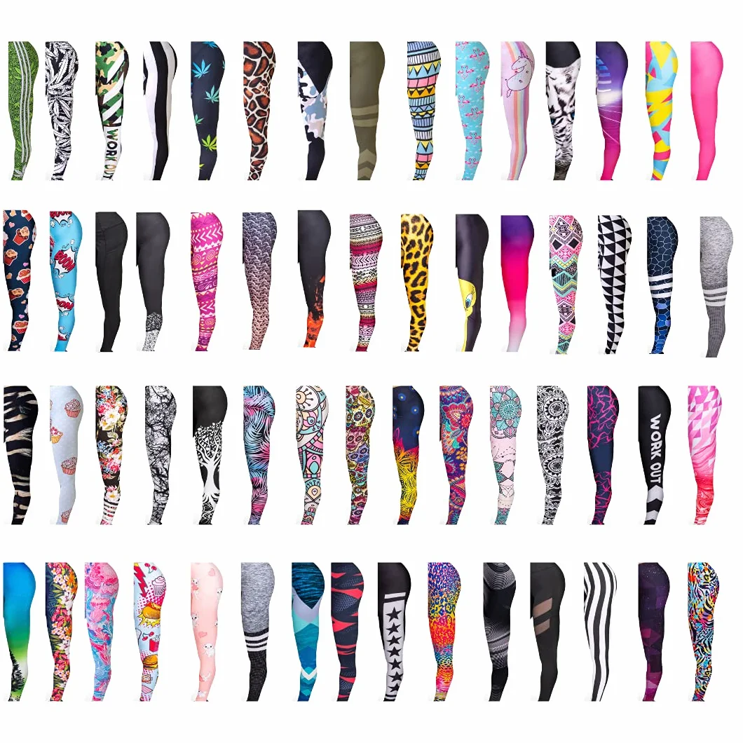 Funky Planet legginsy damskie, spodnie dresowe, spodnie sportowe, spodnie treningowe, spodnie do jogi, wiele kolorów, 38-44