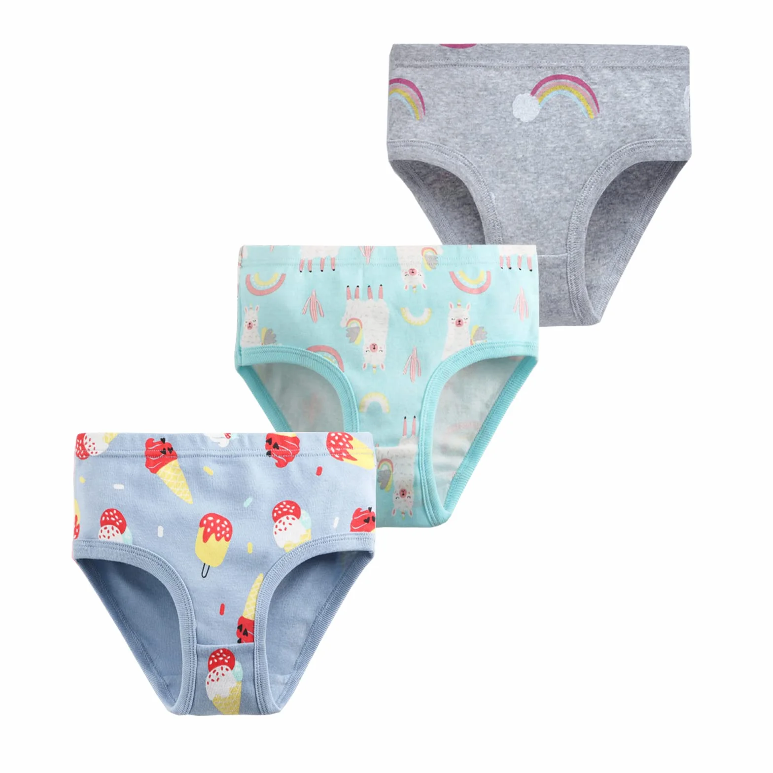 JackLoveBriefs Dziewczęce majtki wygodne majtki bawełniane (9 sztuk)